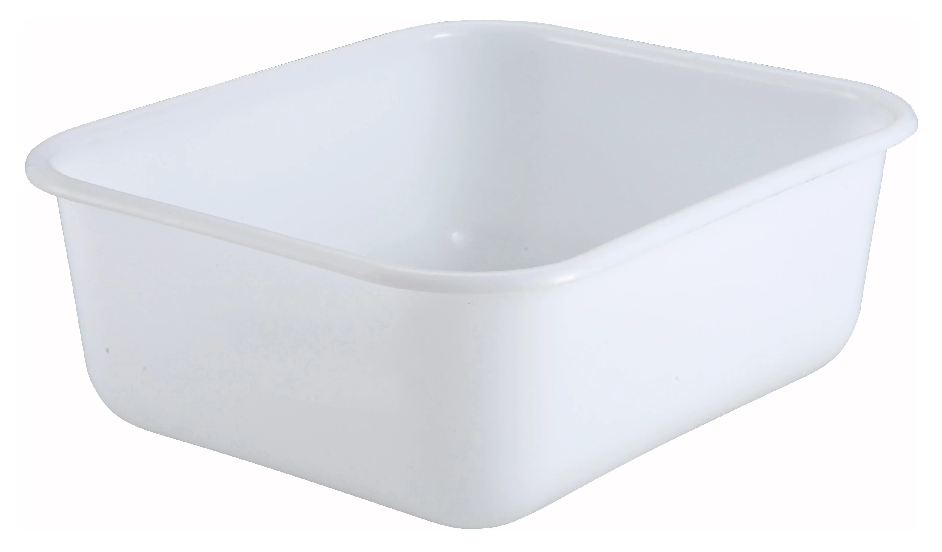 Winco PL-MB 14-3/4 Inch Shelf Bin BPA Free Polypropylene White - Image 2