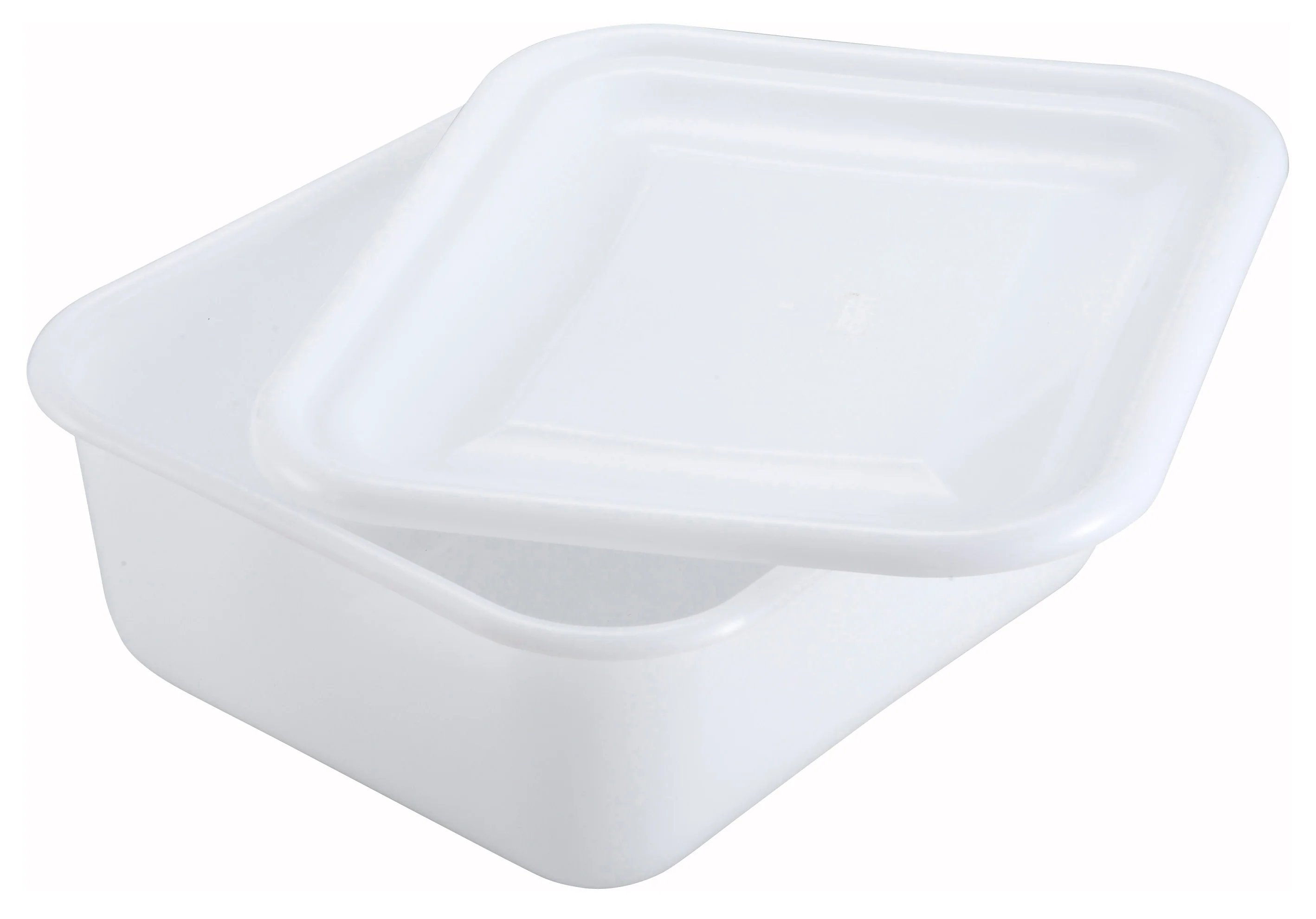 Winco PL-MB 14-3/4 Inch Shelf Bin BPA Free Polypropylene White - Image 3