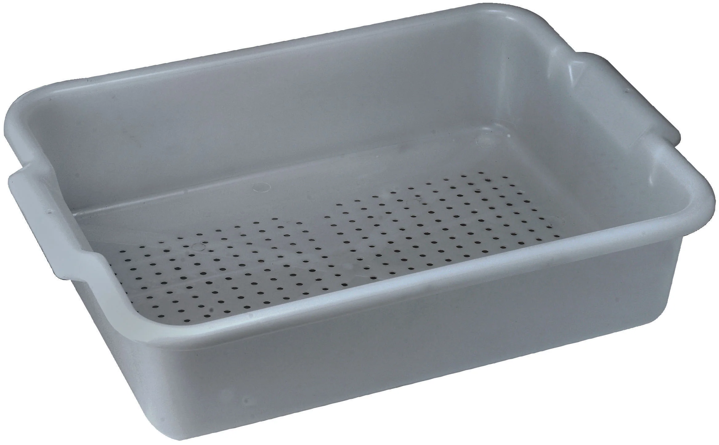 Winco PLP-5G Bus Box 21-1/4 Inch Length 15-3/8 Inch Gray Perforated Polypropylene - Image 2