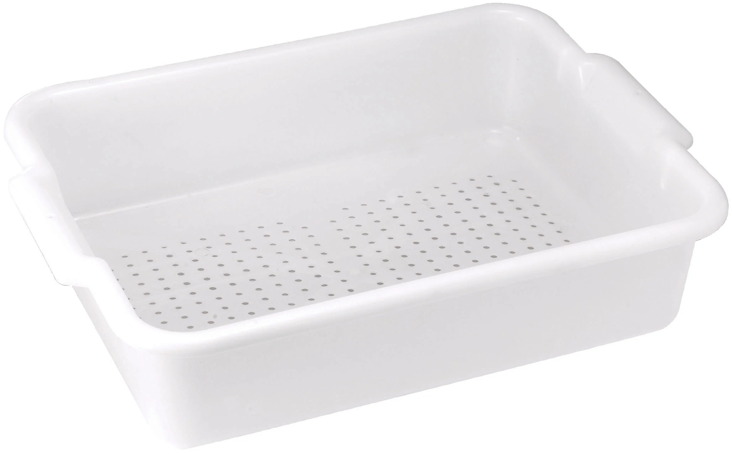 Winco PLP-5W 21-1/4 Inch Width Perforated Bus Box BPA-Free Polypropylene White - Image 2