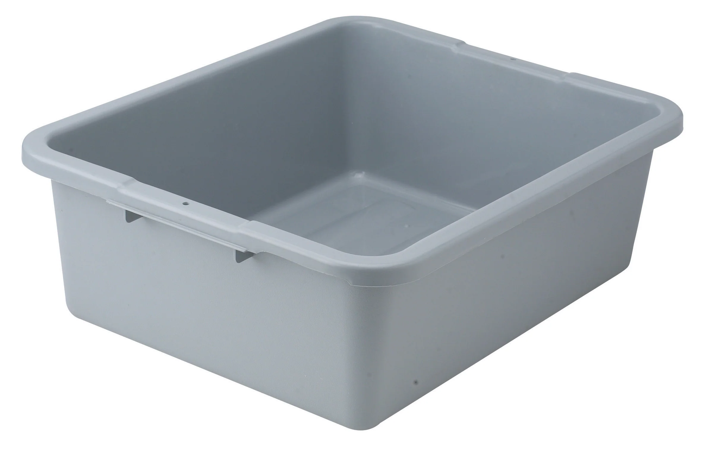 Winco PLW-7G 21 Inch Dish Box Freezer Safe Polypropylene Gray Bus Box - Image 2