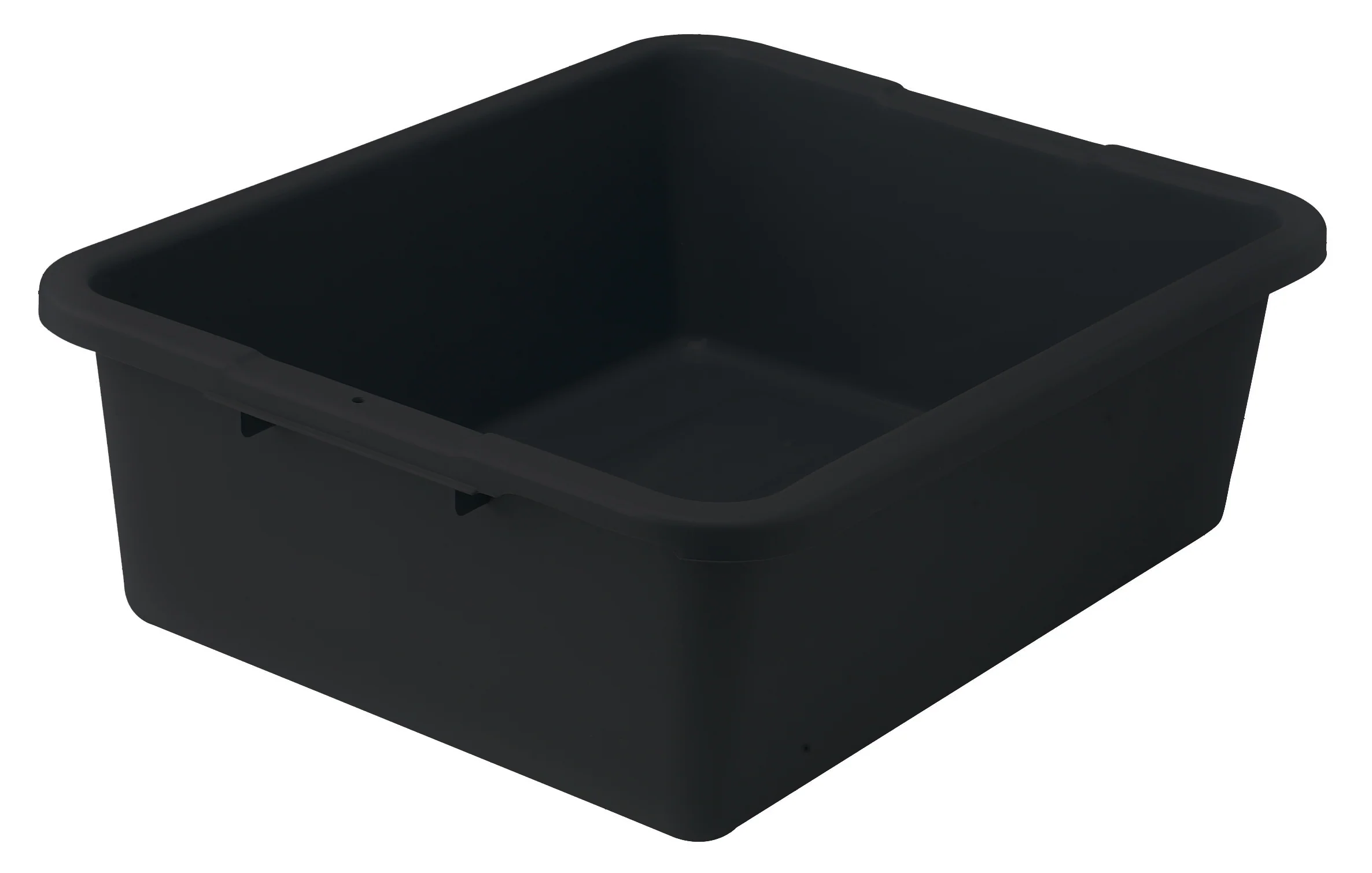 Winco PLW-7K 21 Inch Dish Box Freezer Safe Polypropylene Black - Bus Box - Image 2