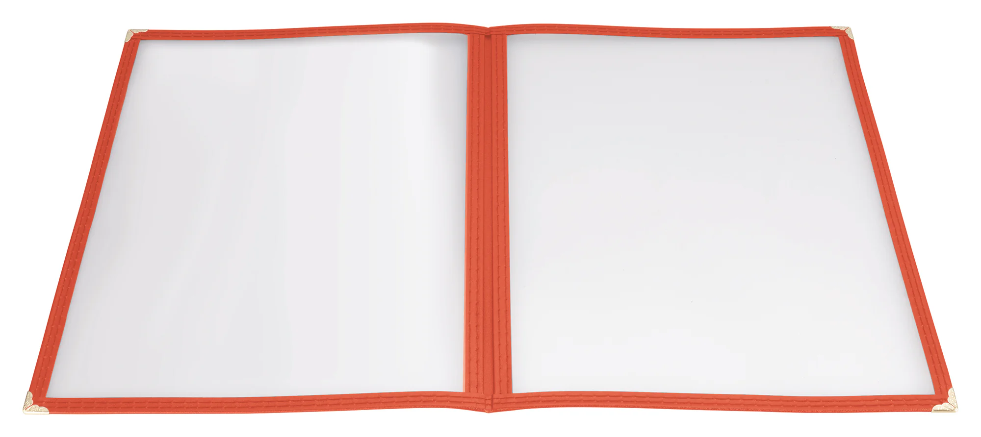 Winco PMCD-9R 9-3/8 Inch Menu Cover Plastic Double Fold Red with Reinforced Edging