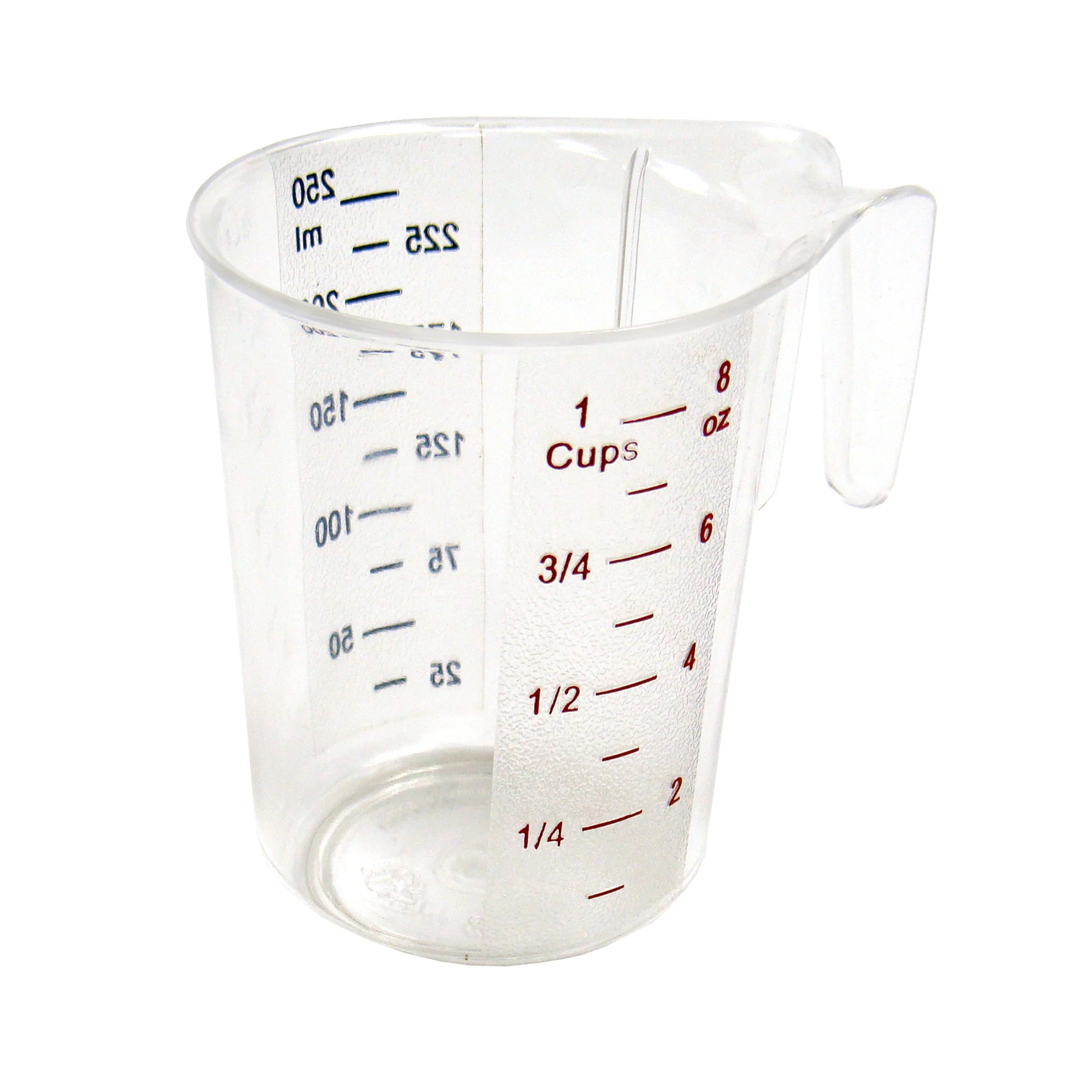 Winco PMCP-25 1 Cup Measuring Cup Heat Resistant with Raised External Markings Polycarbonate - Image 2