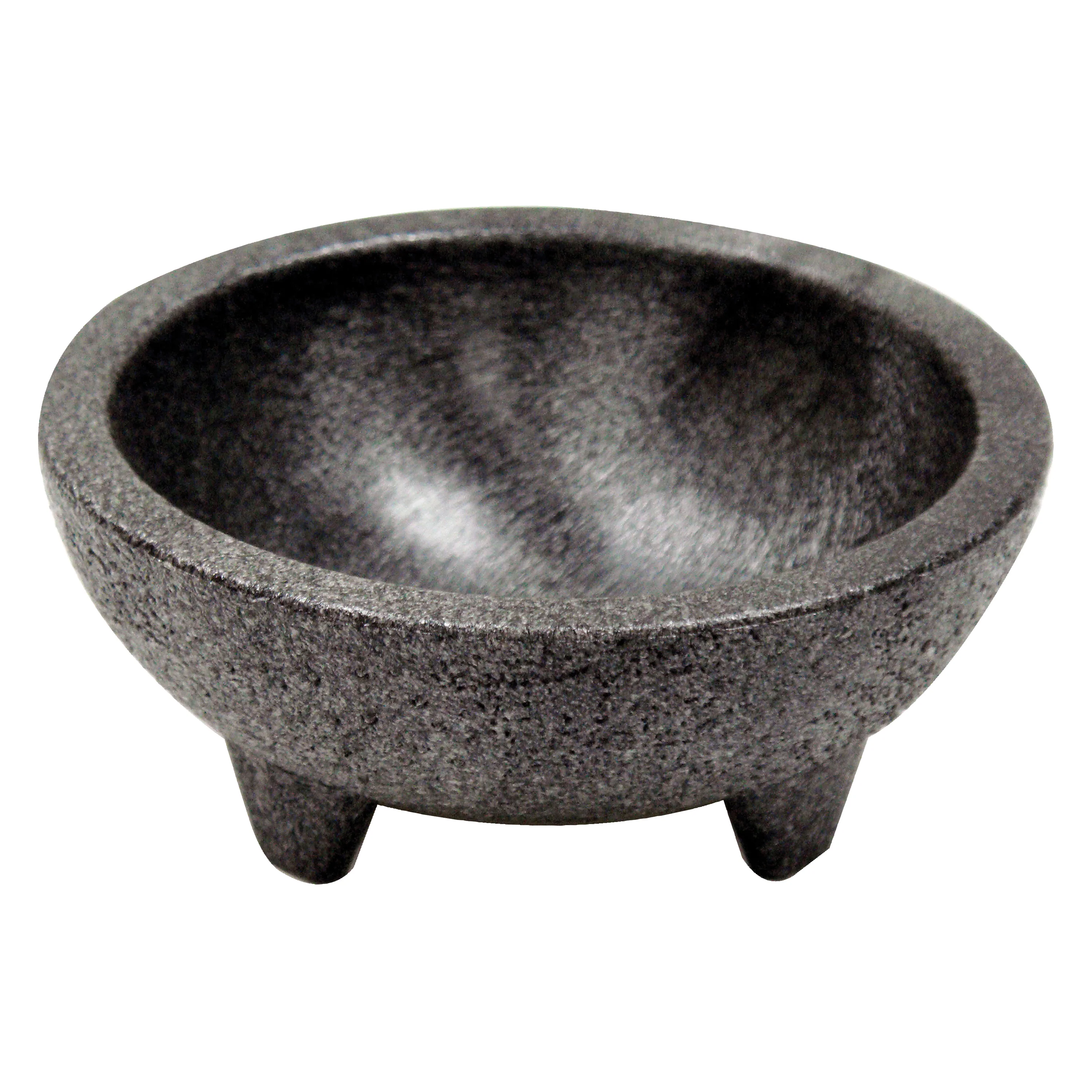 Winco PMSB-4 4 Oz Molcajete Salsa Dish Dishwasher Safe BPA Free Black Polypropylene