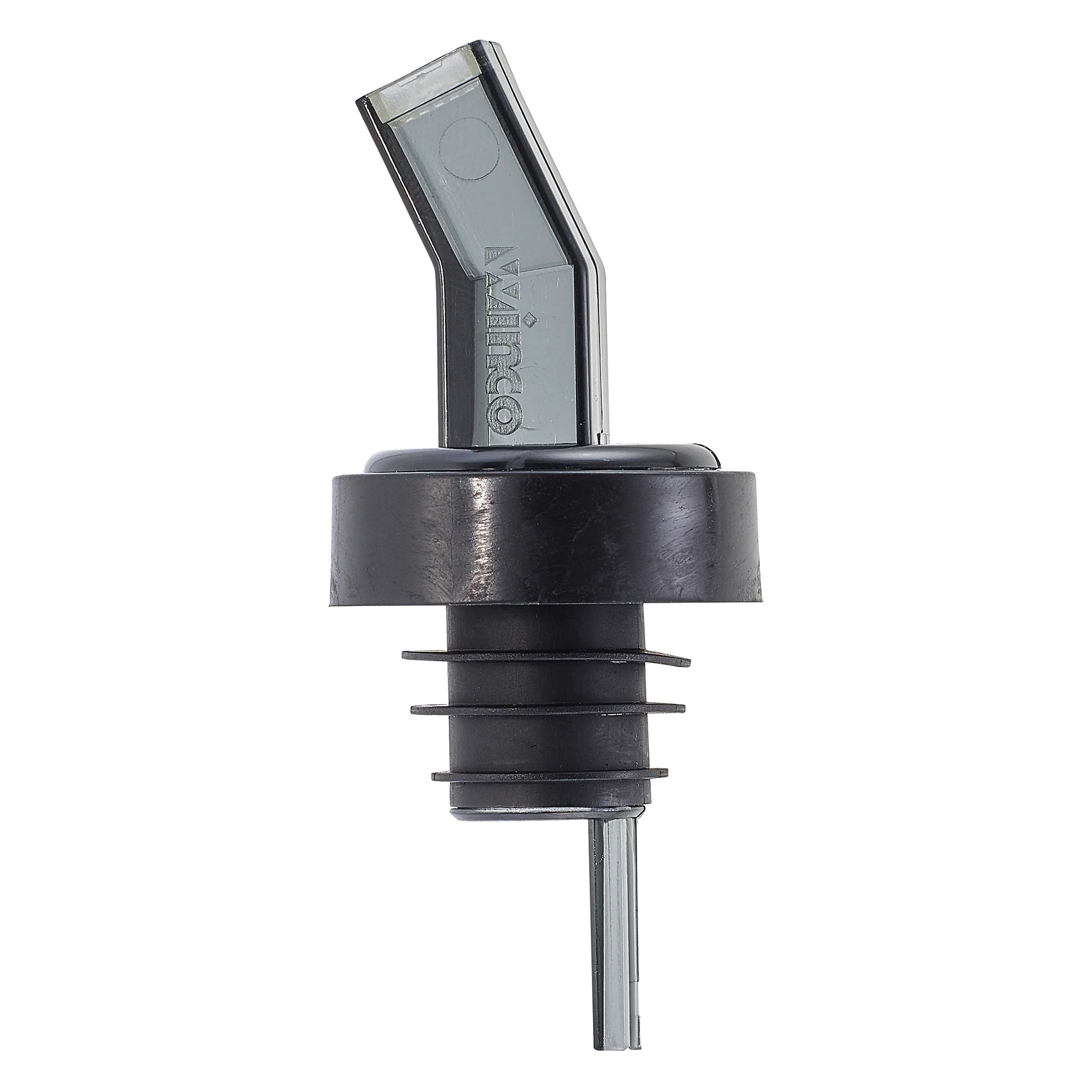 Winco PP-SSM Liquid Pourer Plastic with Screen Bent Spout Midnight Smoke - Image 2