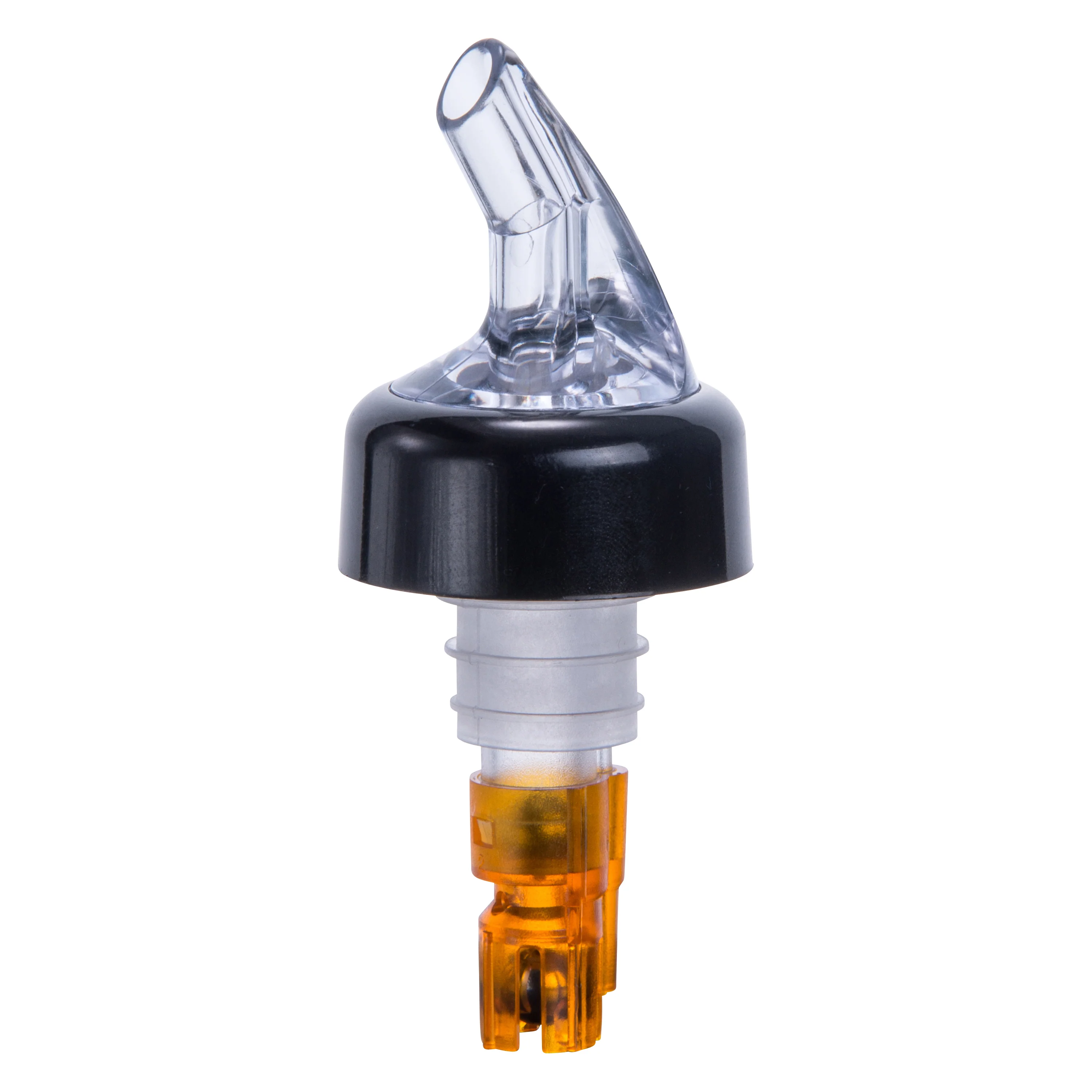 Winco PPA-050 1/2 Oz Clear Spout Measuring Pourer with Black Collar Plastic - Image 2