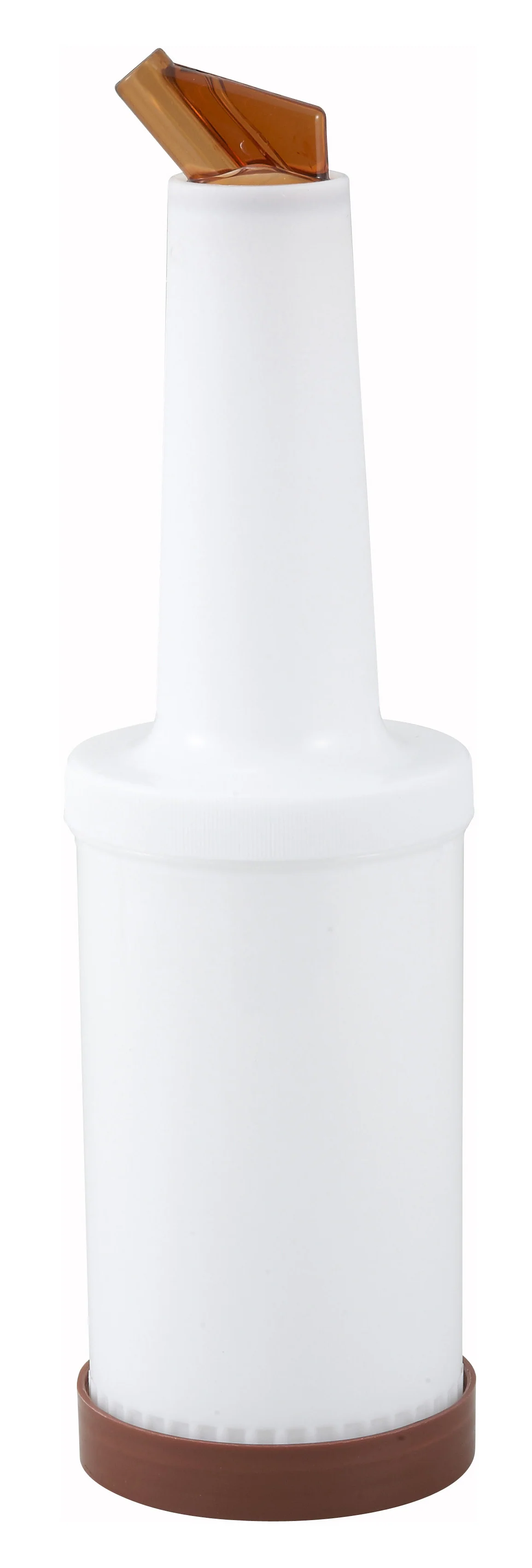 Winco PPB-1B 1 Qt Liquor and Juice Multi Pour with Brown Spout and Lid - Image 2