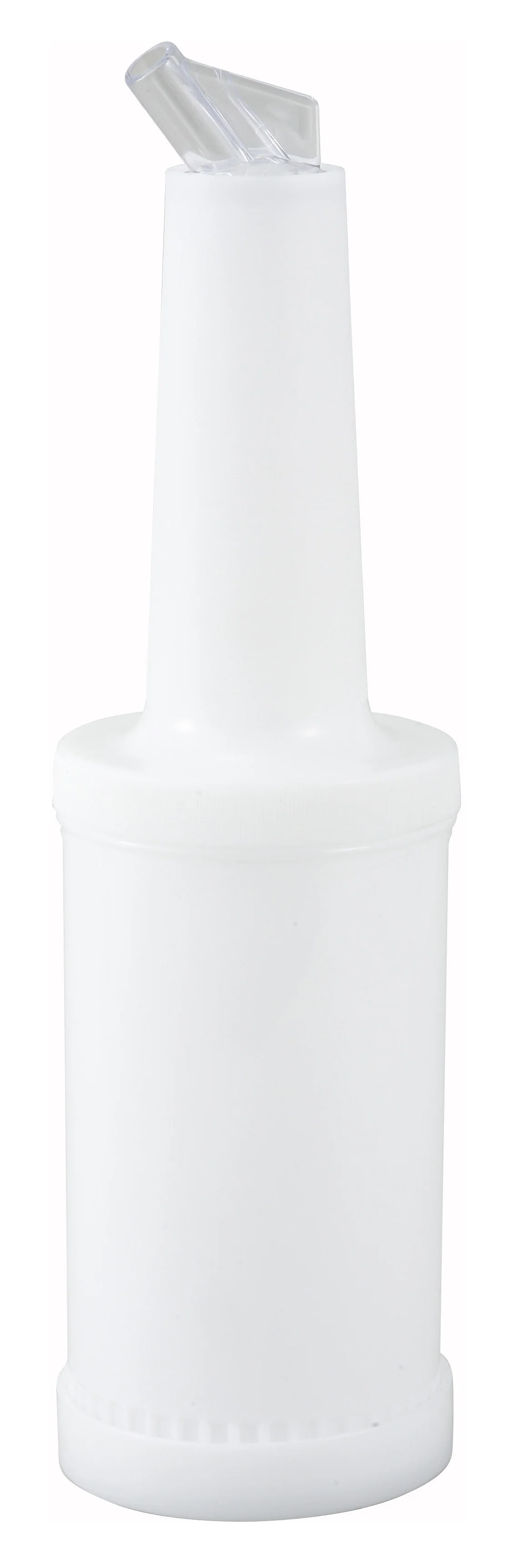 Winco PPB-2W 2 Qt Liquor and Juice Multi Pour with White Spout and Lid