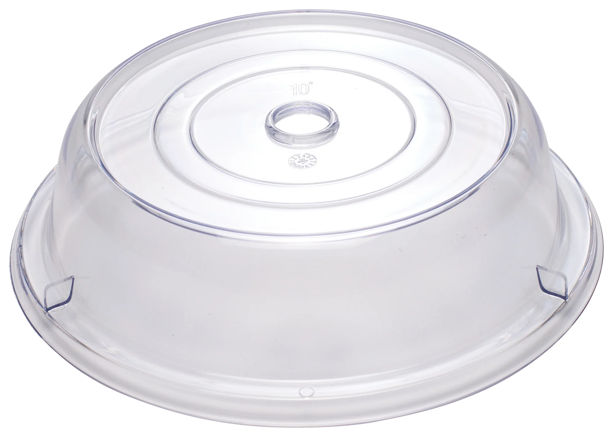 Winco PPCR-10 10 Inch Round Plate Cover Clear Polycarbonate Stackable