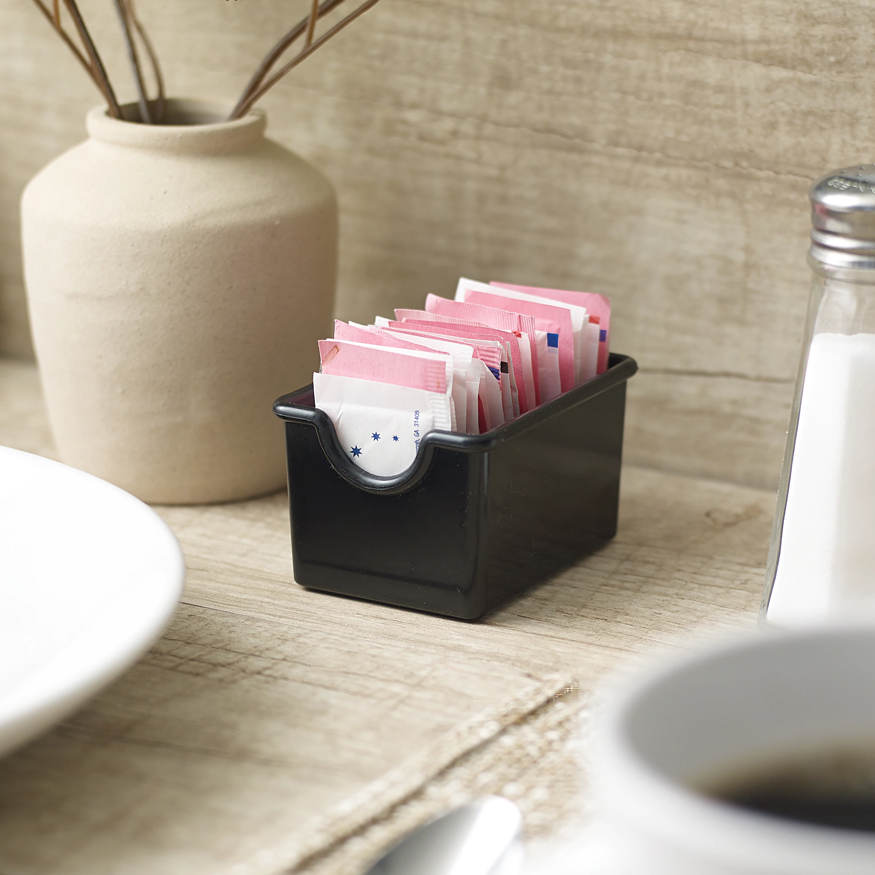 Winco PPH-1K 3-1/2 Inch Black Sugar Packet Holder Plastic - Image 3