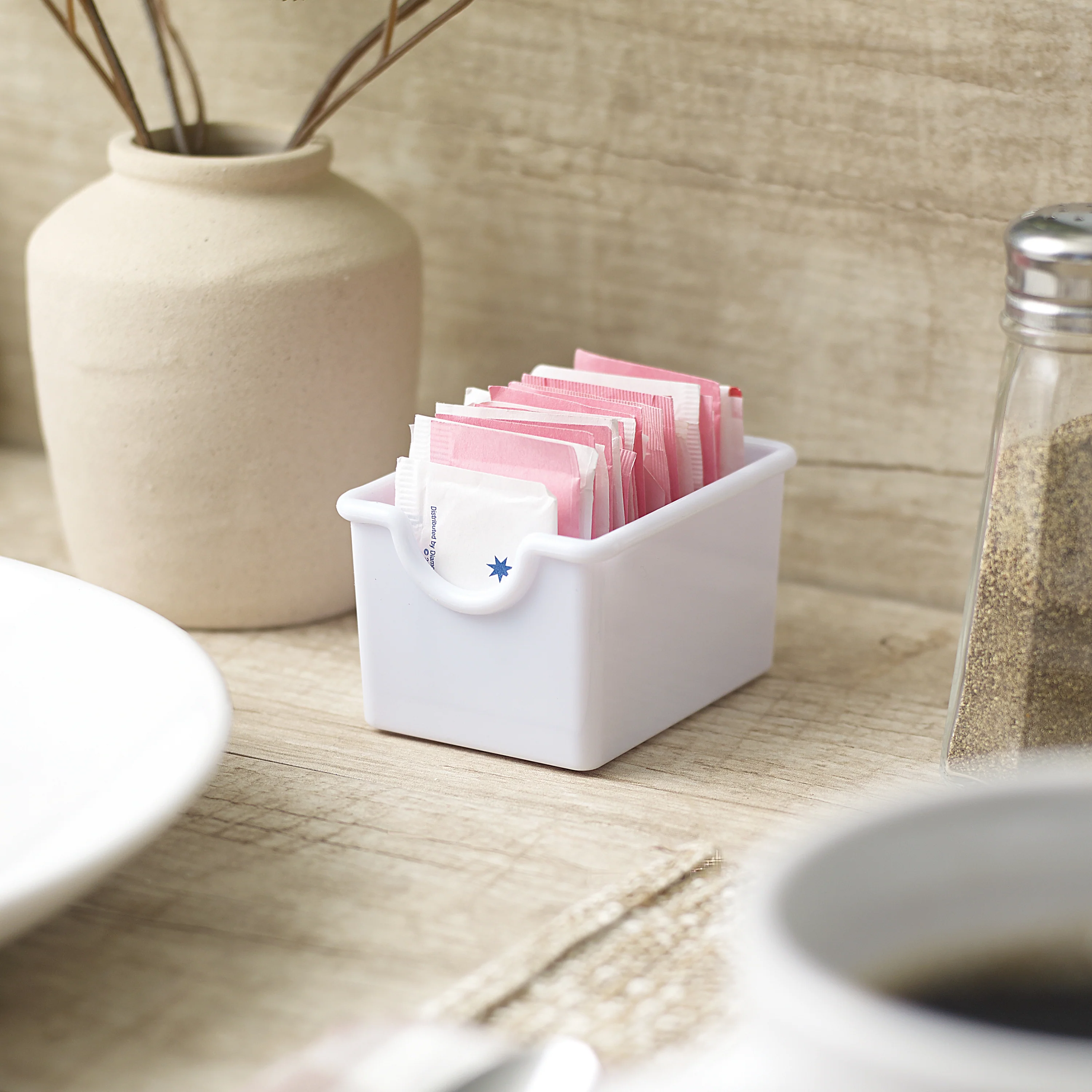 Winco PPH-1W 3-1/2 Inch Sugar Packet Holder NSF Plastic White - Image 3