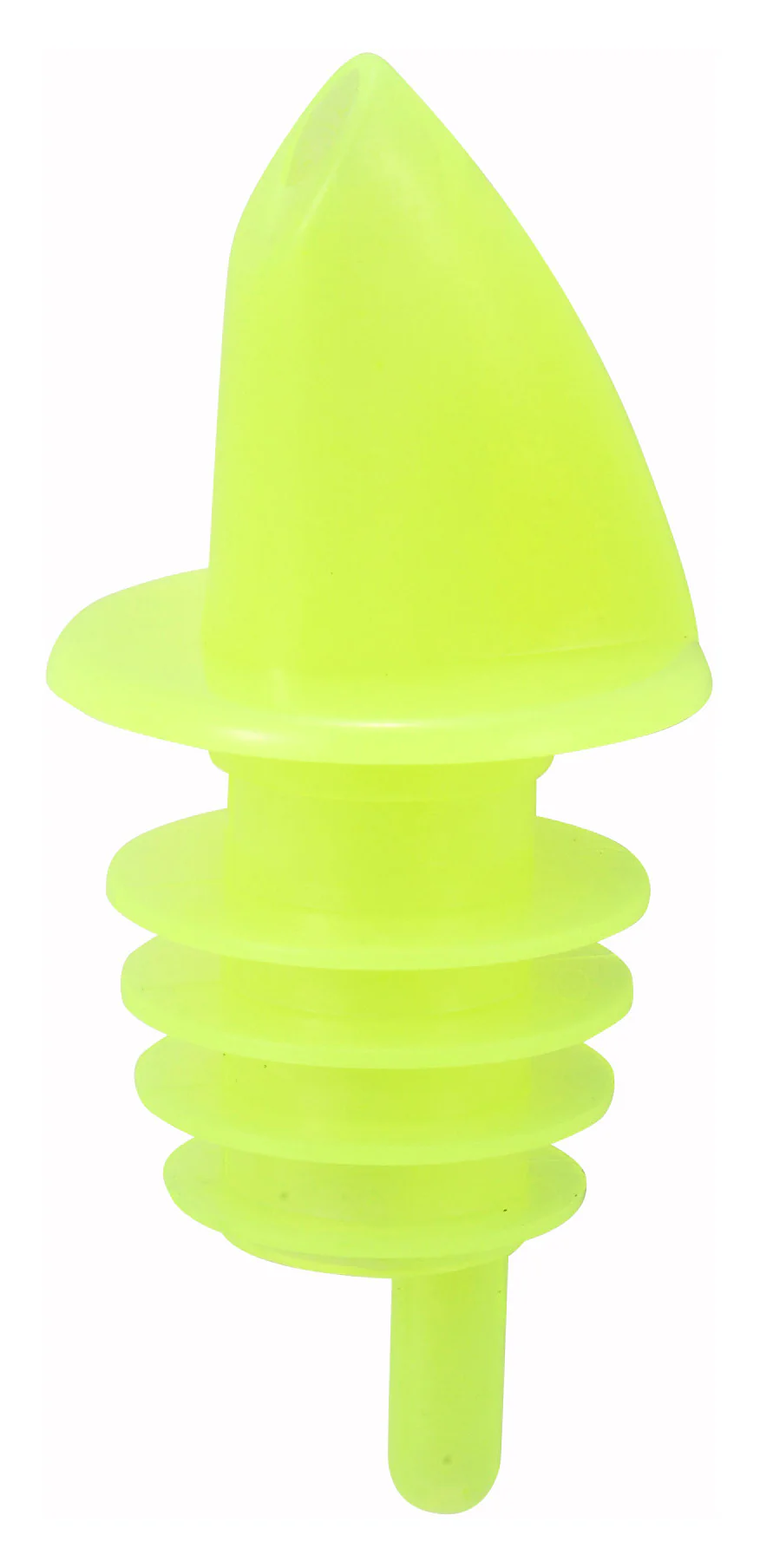 Winco PPR-2Y Liquor Pourer Plastic Free Flow Yellow - 12 Packs - Image 2
