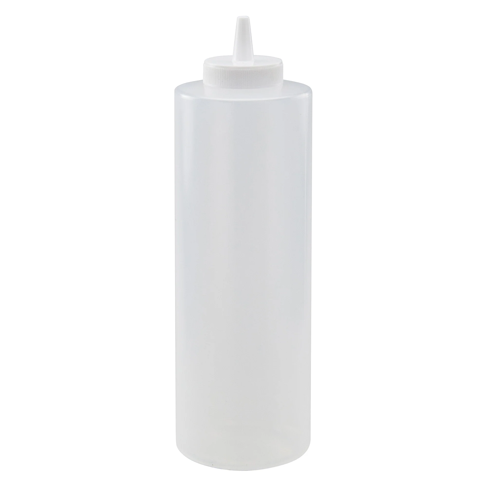 Winco PSB-24C 24 Oz BPA Free Squeeze Bottle Clear NSF Plastic 6 Packs