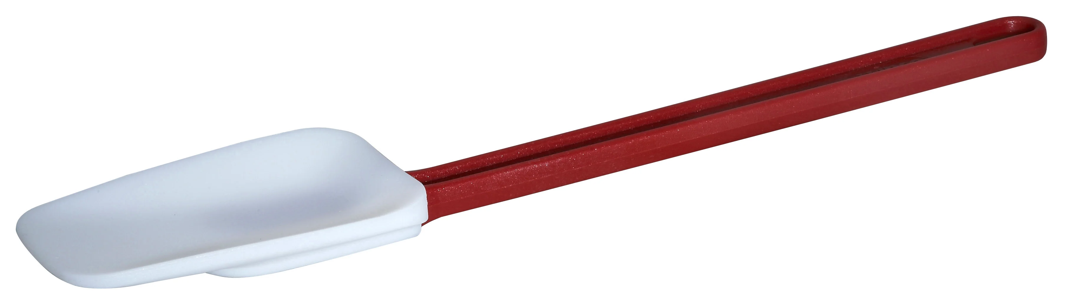 Winco PSG-14 14 Inch Bowl Shaped Scraper Heat Resistant Silicone Red Handle - Image 2