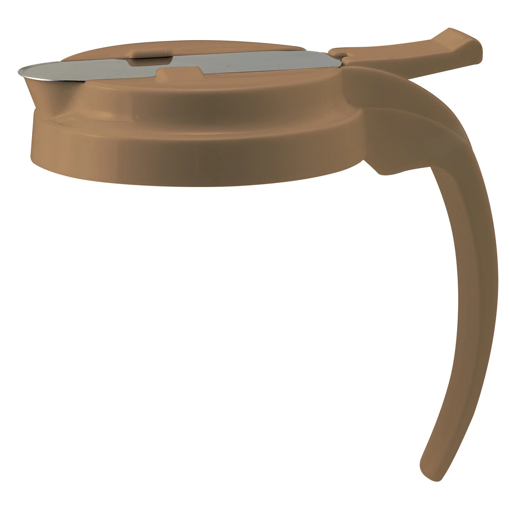 Winco PSUD-TLID Lid 32 Oz and 48 Oz Plastic with Stainless Steel Slide Tan
