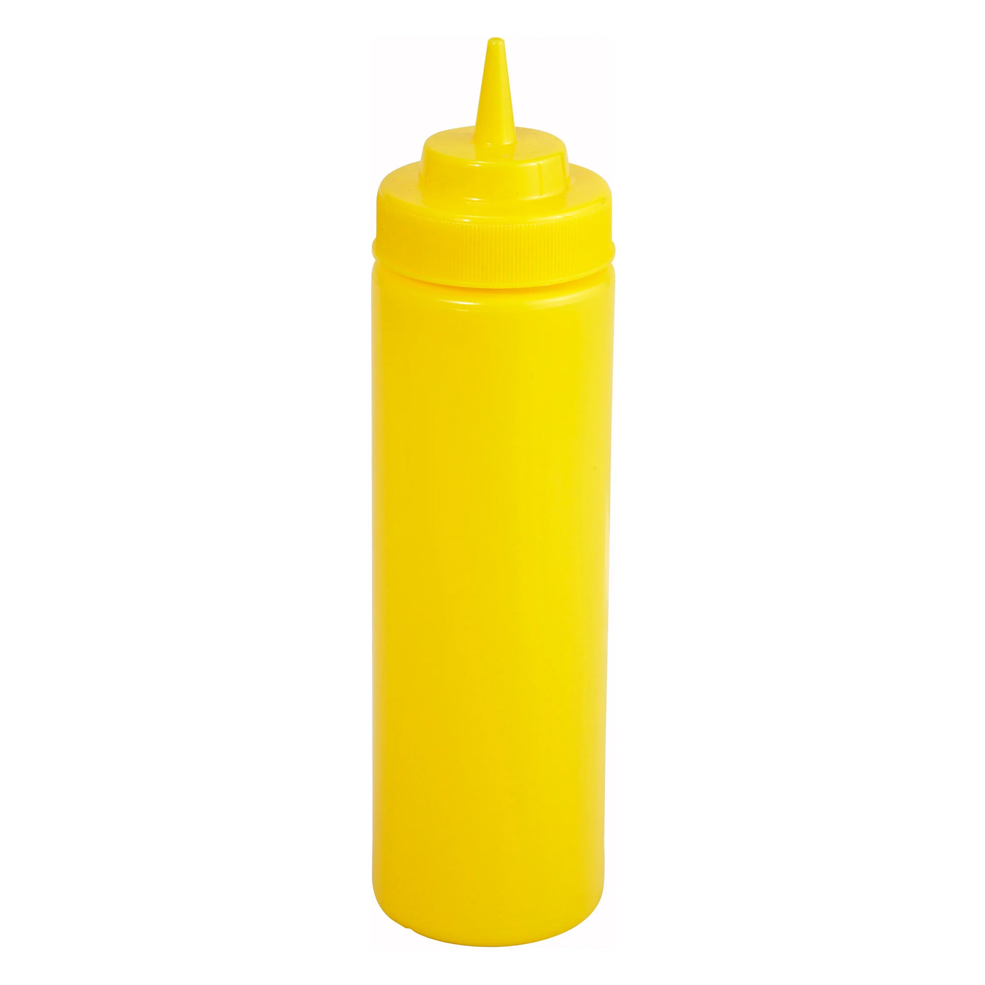 Winco PSW-12Y 12 Oz Squeeze Bottle BPA Free Plastic Yellow Pack of 6 - Image 2