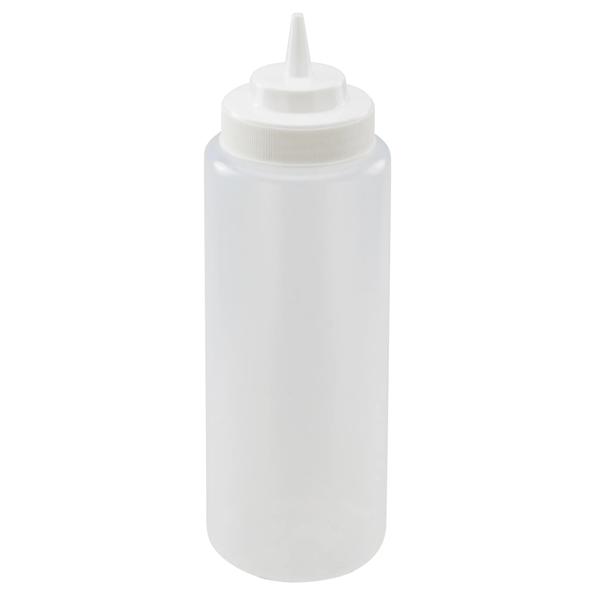 Winco PSW-32 32 Oz Squeeze Bottle Clear Plastic BPA Free 6 Packs - Image 2