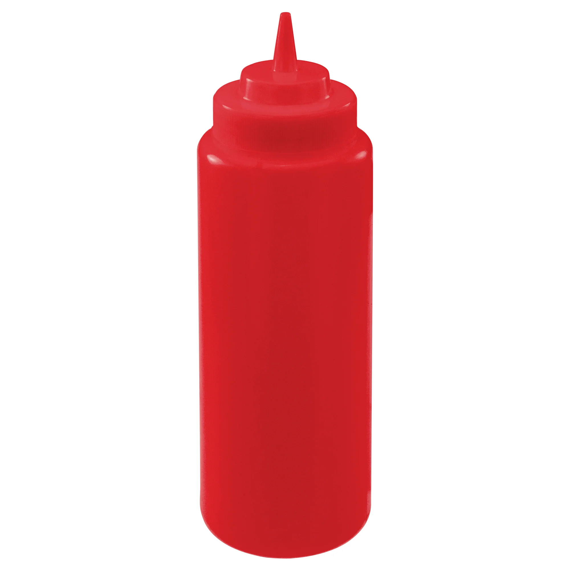 Winco PSW-32R 32 Oz Squeeze Bottle BPA Free Plastic Red 6 Packs