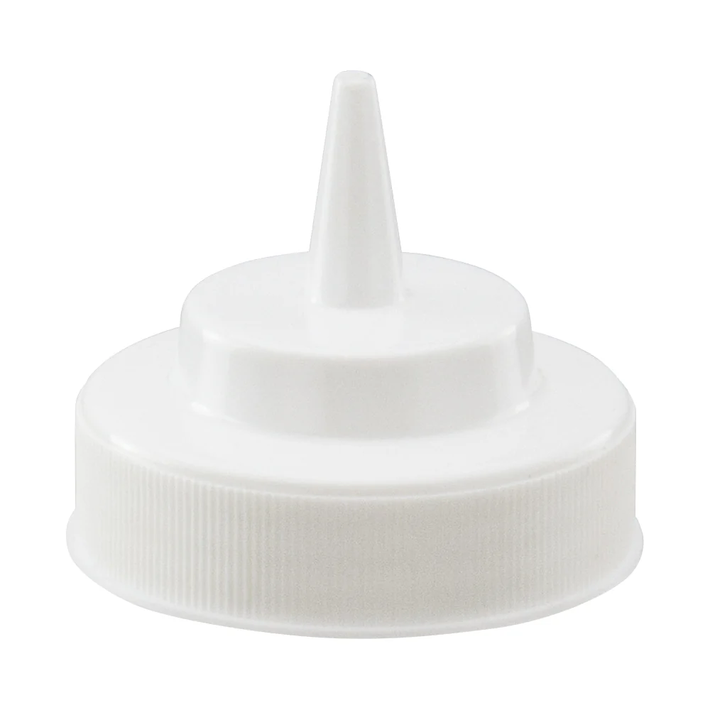 Winco PSW-C-LID Lid for Wide Mouth Squeeze Bottle, White - Image 2