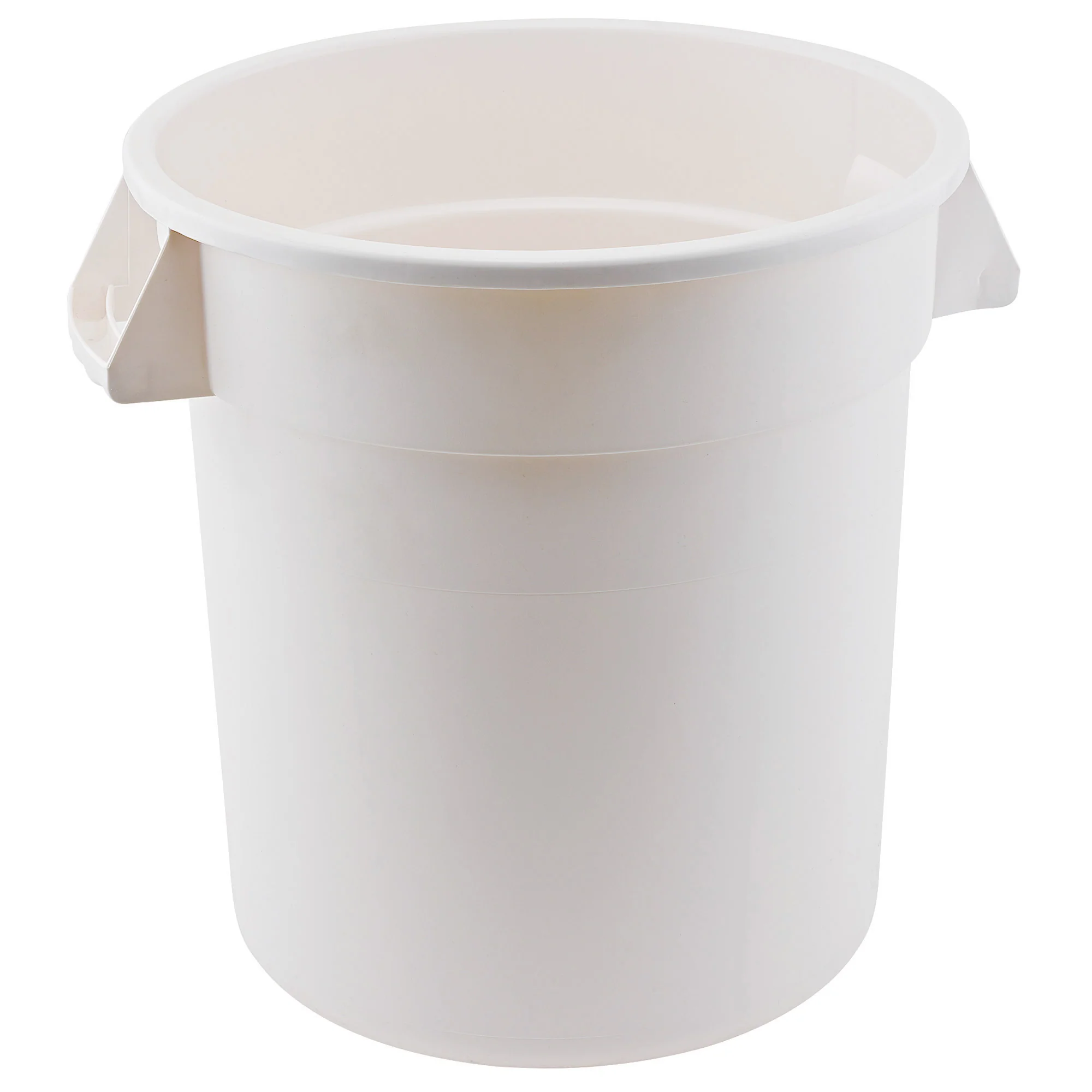Winco PTC-10W 15-3/4 Inch White Trash Can Heavy Duty HDPE 10 Gallon