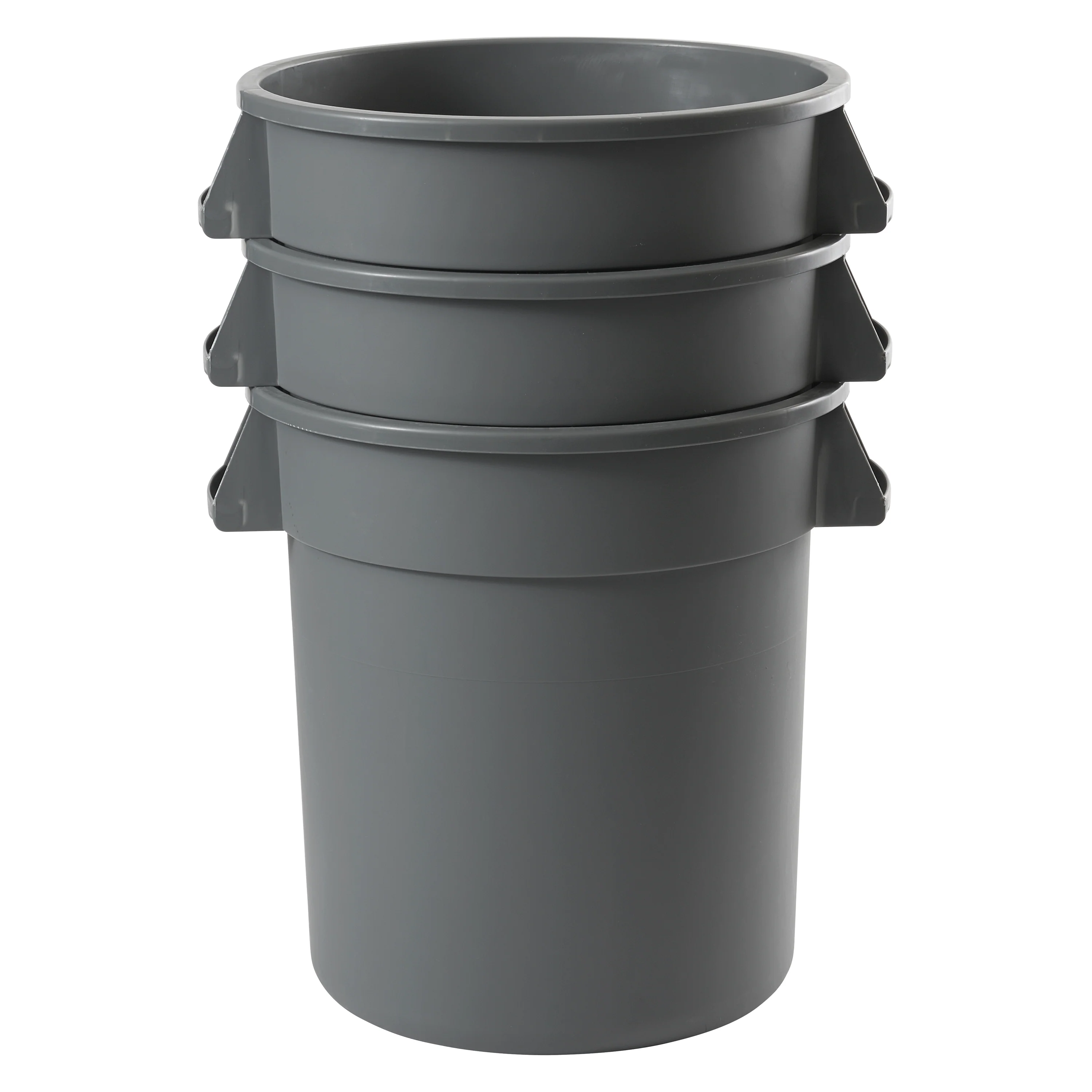 Winco PTC-32G 32 Gallon Large Heavy Duty Trash Can HDPE Gray - Image 4