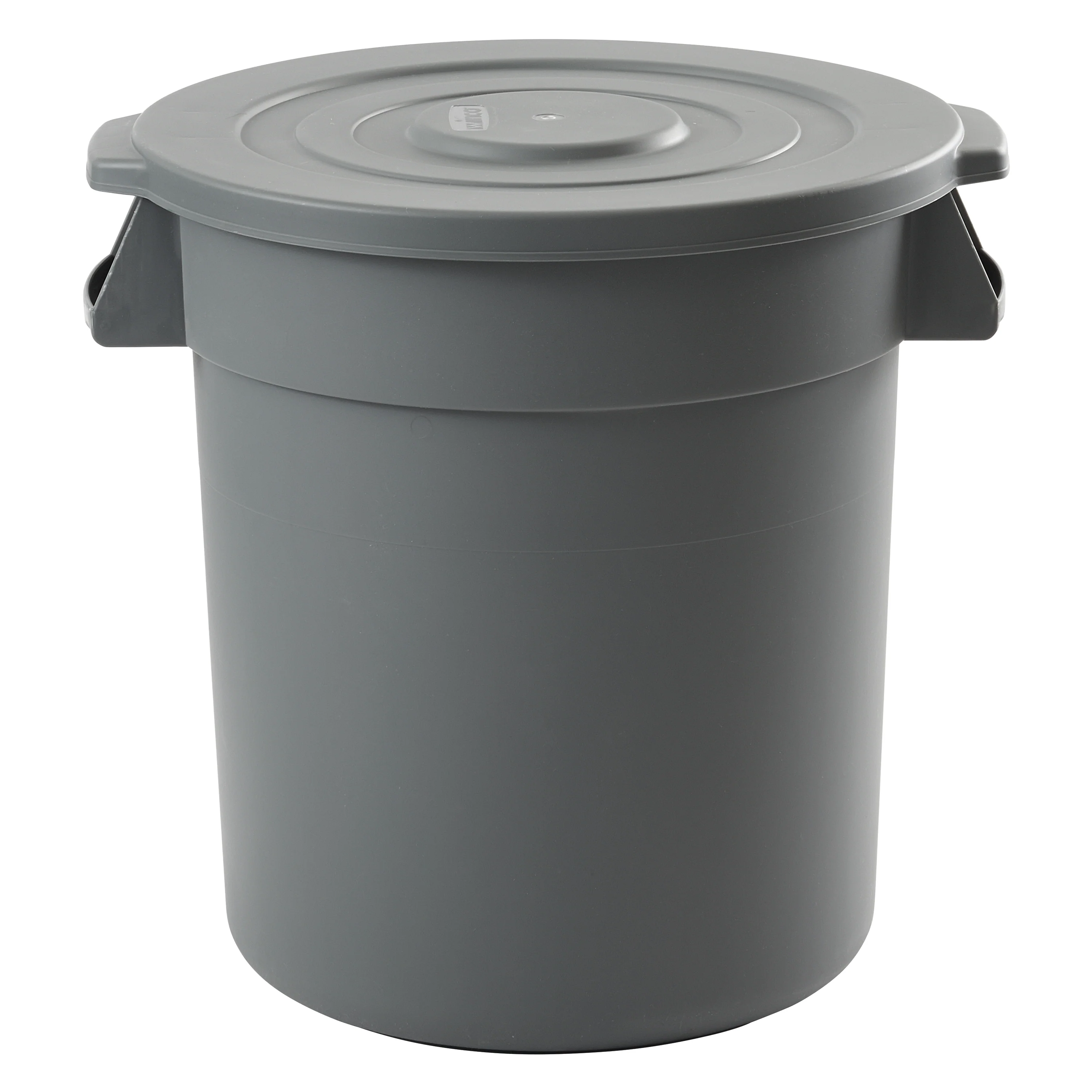 Winco PTCL-10G 17 Inch White Trash Receptacle Lid HDPE with Flat Style - Image 2