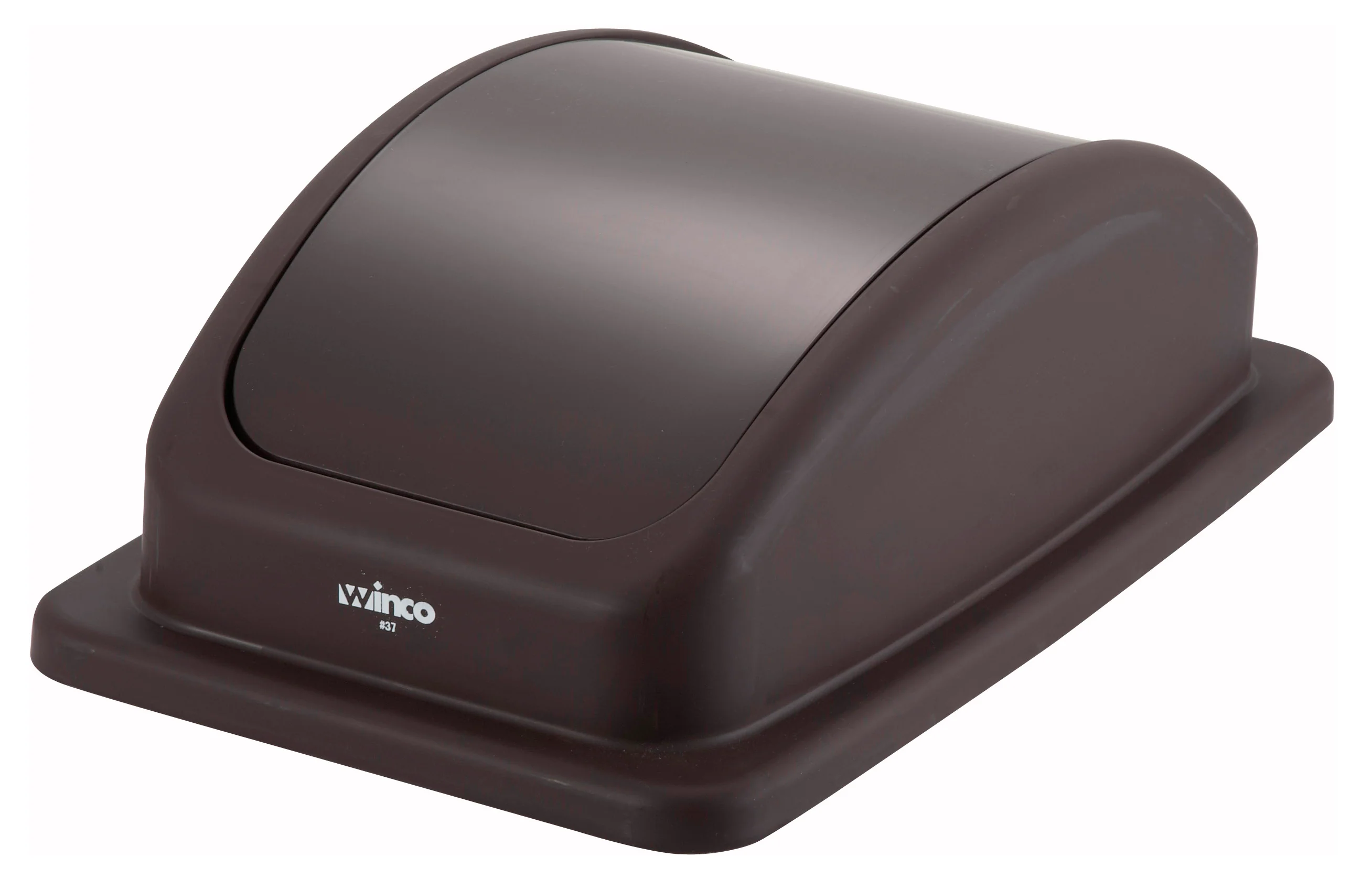 Winco PTCL-23B Cover for PTC-23B Brown Polypropylene Trash Receptacle Lid - Image 2