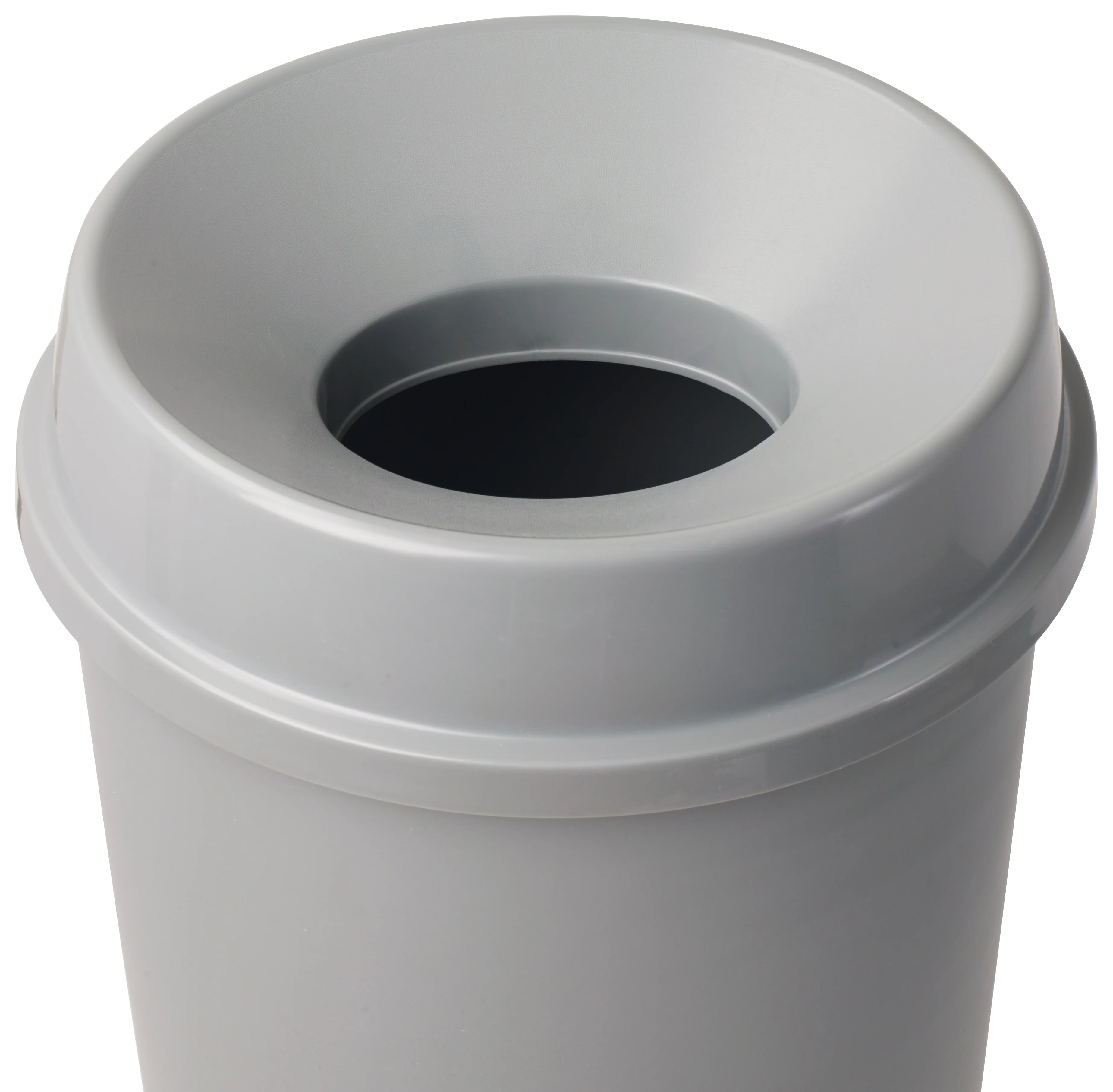Winco PTCRL-22G Trash Can Cover Funnel Top Plastic Gray - Image 5