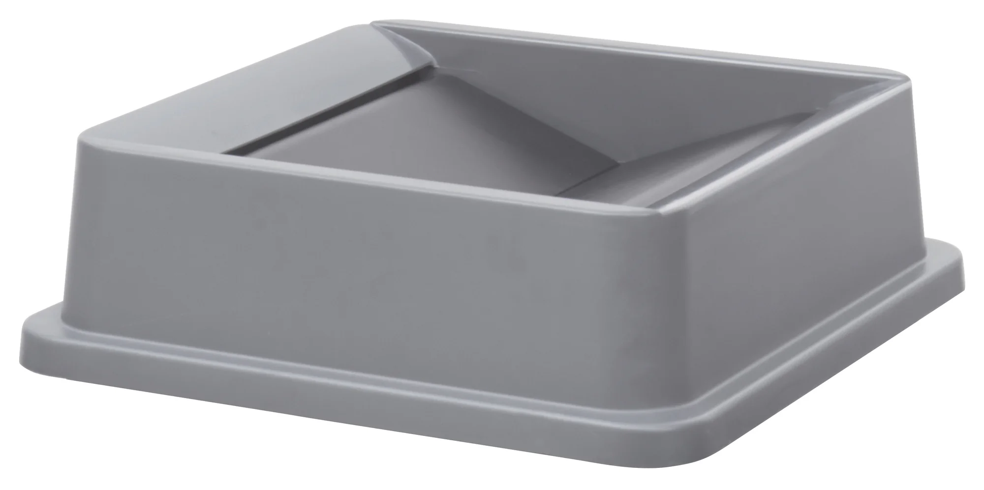Winco PTCSL-23G Lid 8 Inch Square Swing Gray Polystyrene Trash Receptacle