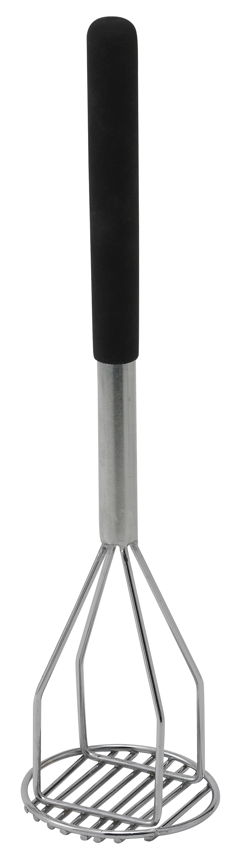 Winco PTMP-18R 4 Inch Round Potato Masher with Chrome Plated Handle