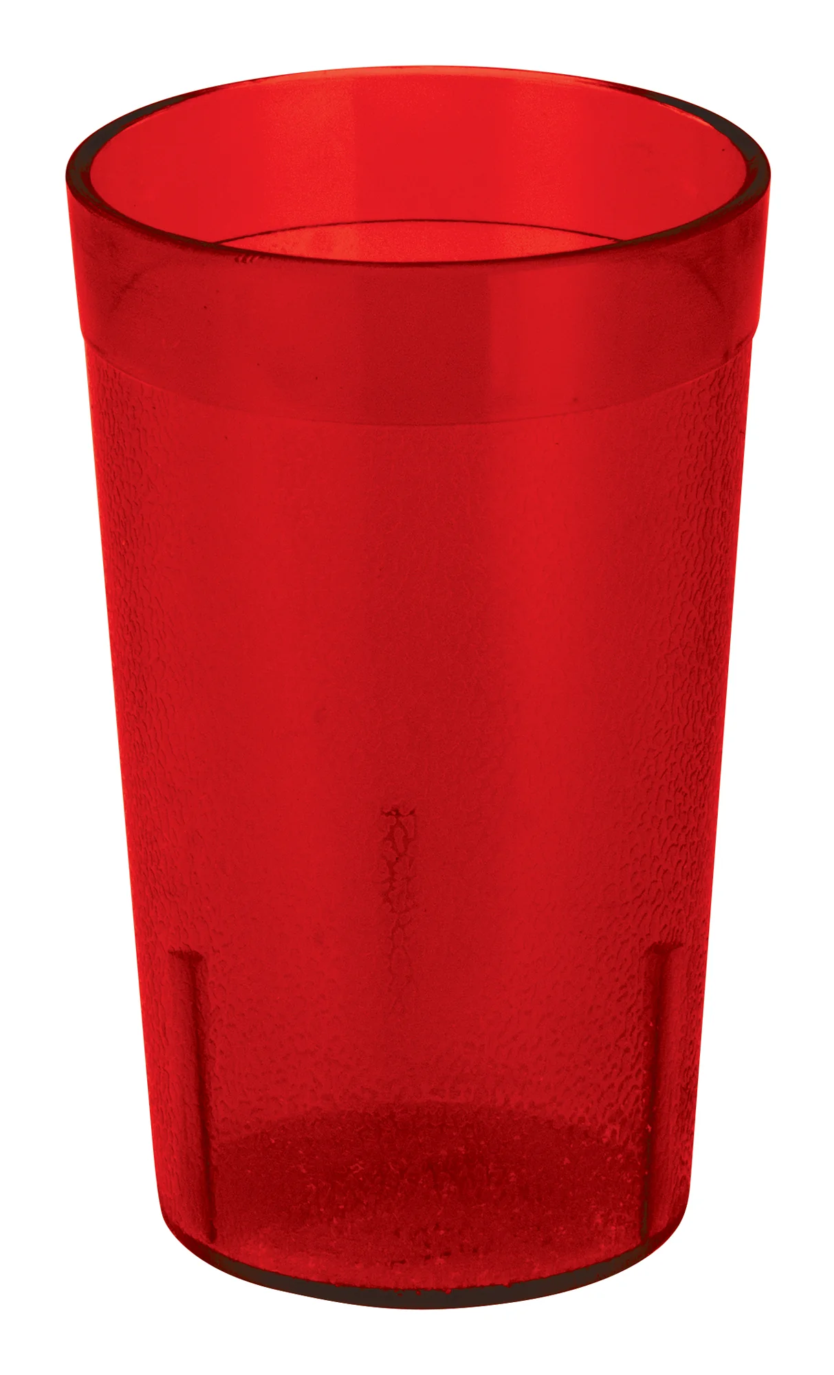 Winco PTP-05R 5 Oz Pebbled Break-Resistant Plastic Tumbler Red