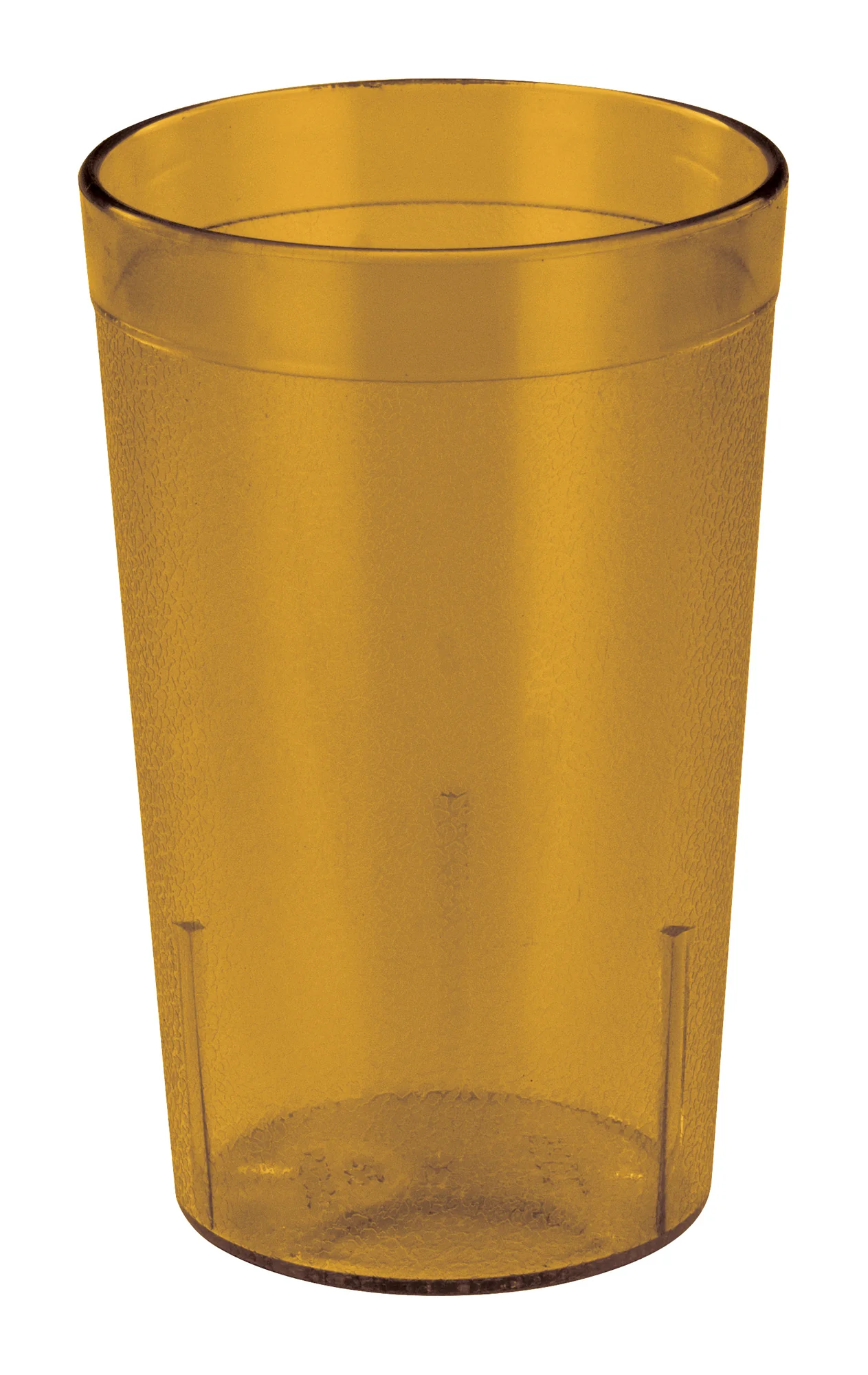 Winco PTP-08A 8 Oz Plastic Tumbler Break-resistant Amber Pebbled Finish - Image 2