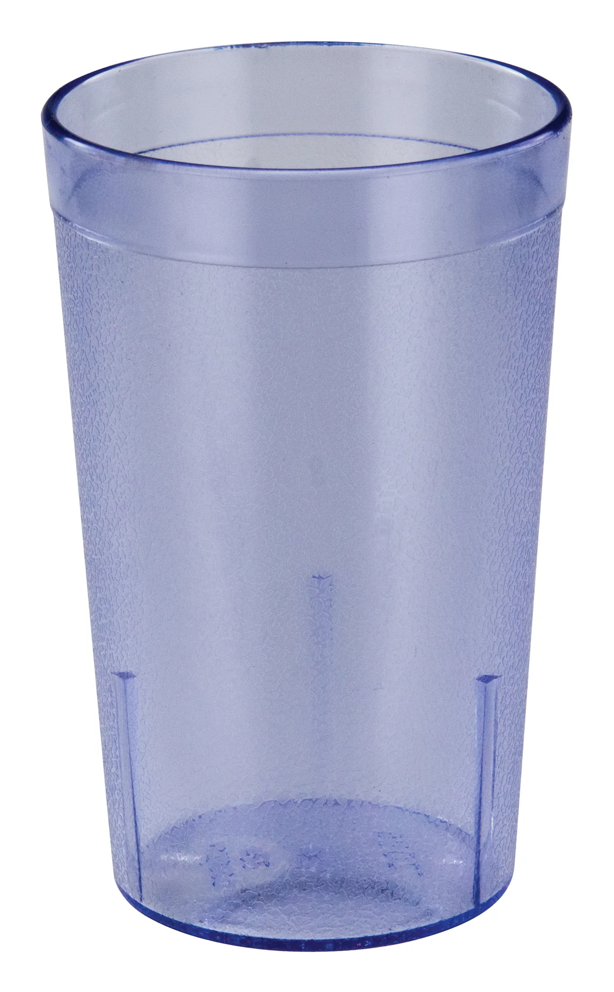 Winco PTP-08B 8 Oz Break-Resistant Pebbled Plastic Tumbler Blue