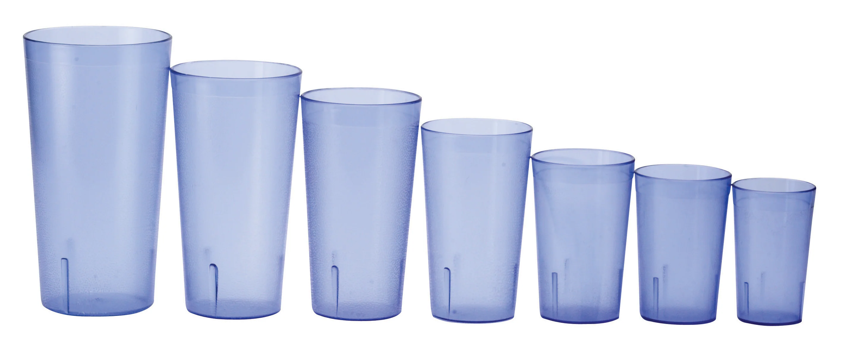Winco PTP-09B 9-1/2 Oz. Tumbler Break-Resistant Dishwasher Safe Blue Plastic - Image 2