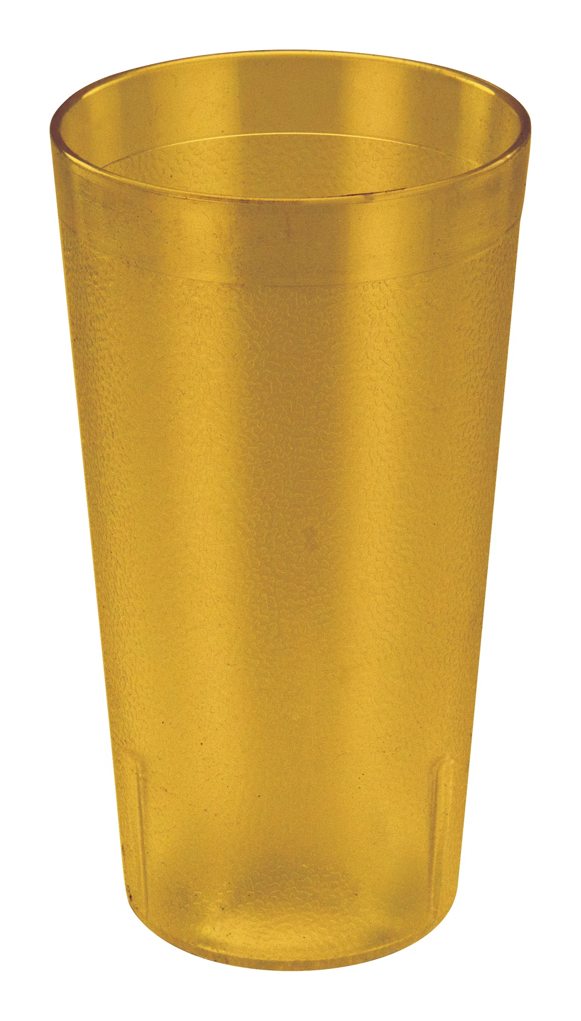 Winco PTP-12A 12 Oz Amber Pebbled Plastic Tumbler Dishwasher Safe - Image 2
