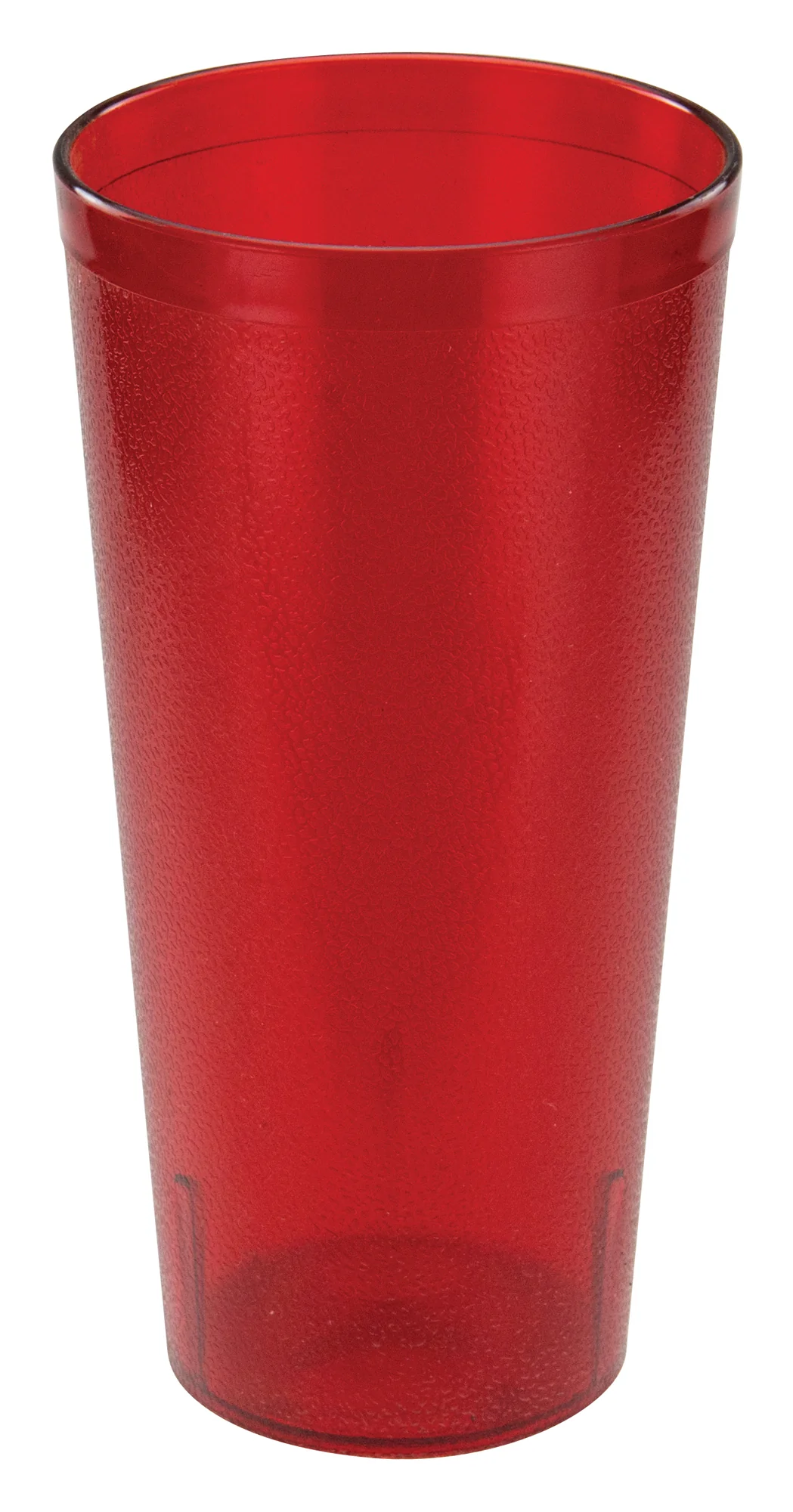 Winco PTP-20R 20 Oz Durable Break-resistant Pebbled Plastic Tumbler Red - Image 2