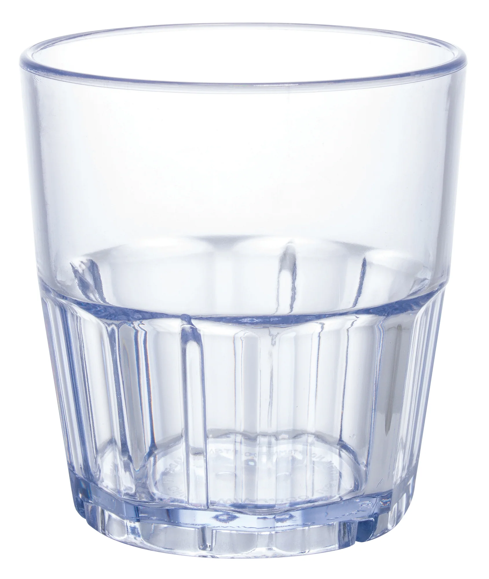 Winco PTSN-12 12 Oz. Ribbed Tumbler Plastic Dishwasher Safe Blue - Image 3