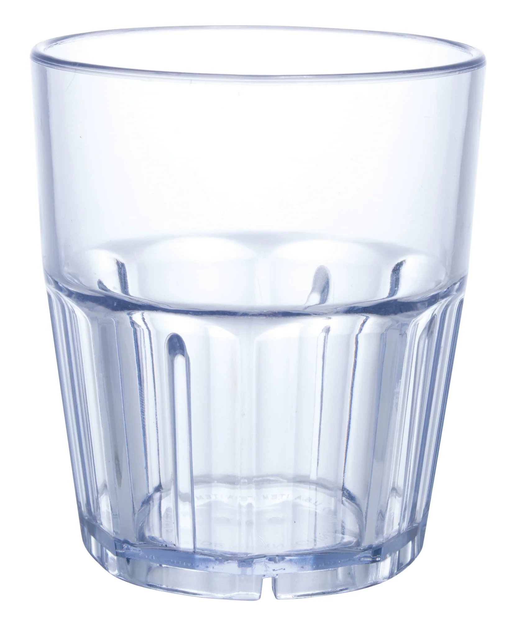 Winco PTSN-9 9 Oz Ribbed Plastic Tumbler Break Resistant Dishwasher Safe Blue - Image 2