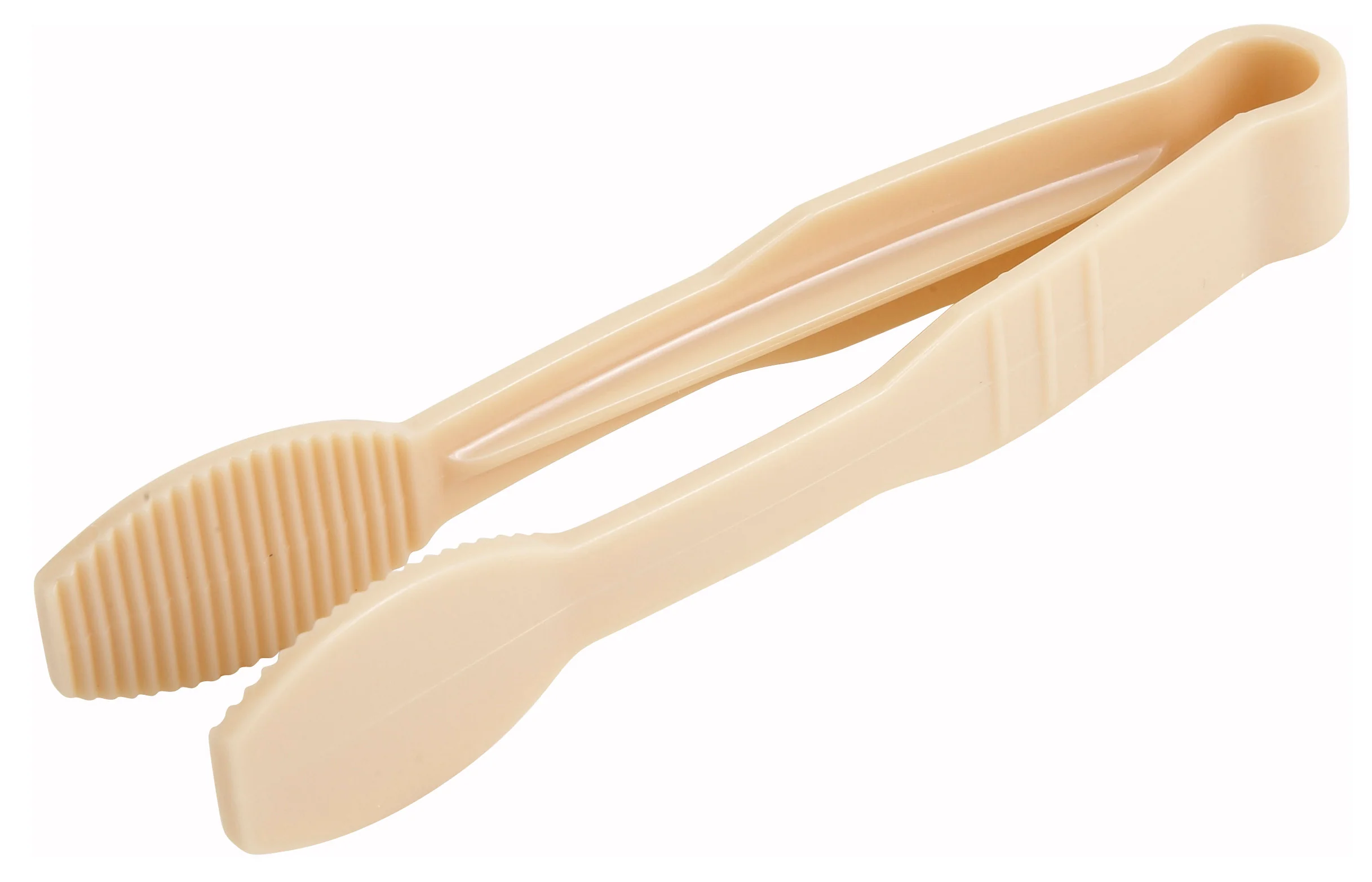 Winco PUTF-6B Tongs 6 Inch Flat Grip Polycarbonate Beige NSF - Image 2