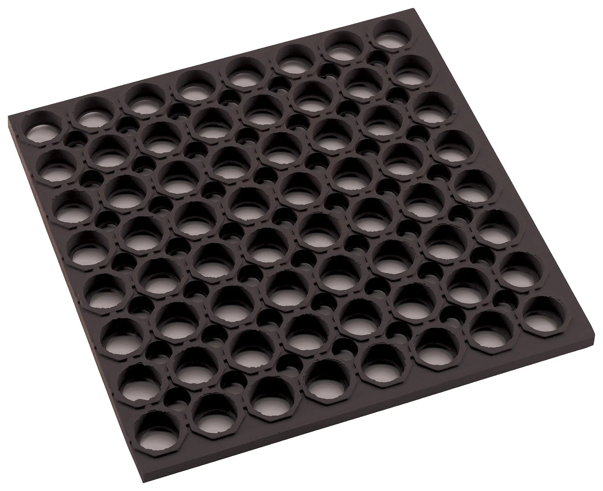 Winco RBMH-35K 3' Rubber Anti-slip Grease Resistant Floor Mat Black - Image 2