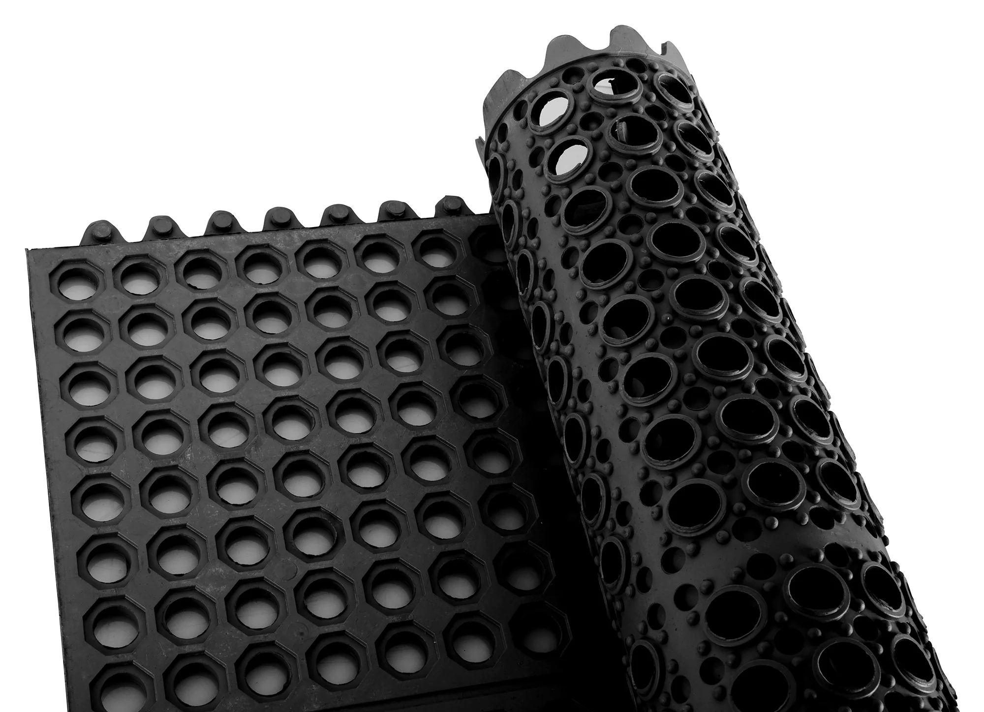 Winco RBMI-33K 3' Rubber Floor Mat Anti-slip Anti-fatigue Black - Image 2