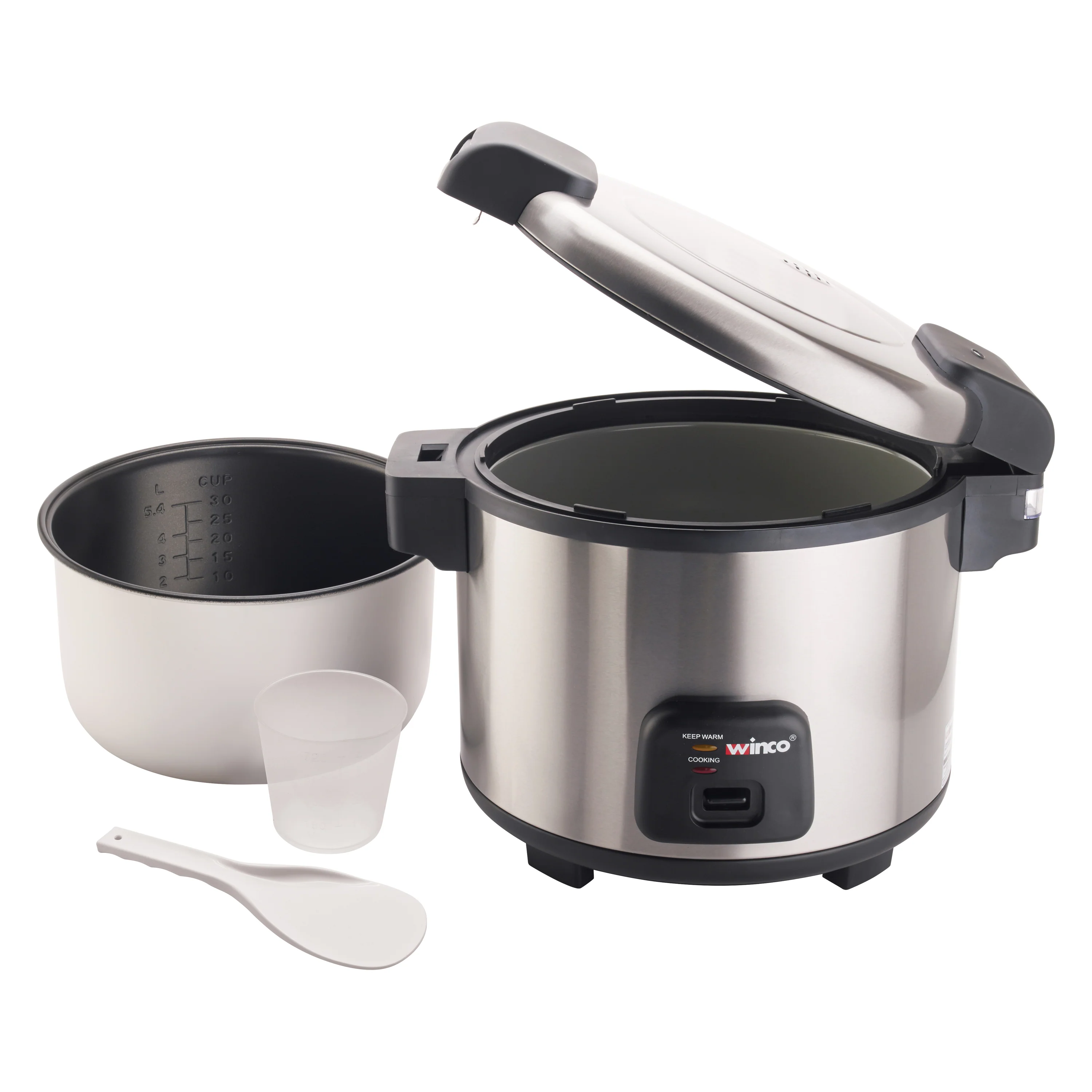 Winco RC-S301 Electric Rice Cooker 30 Cup Uncooked Capacity with Cover - Image 2