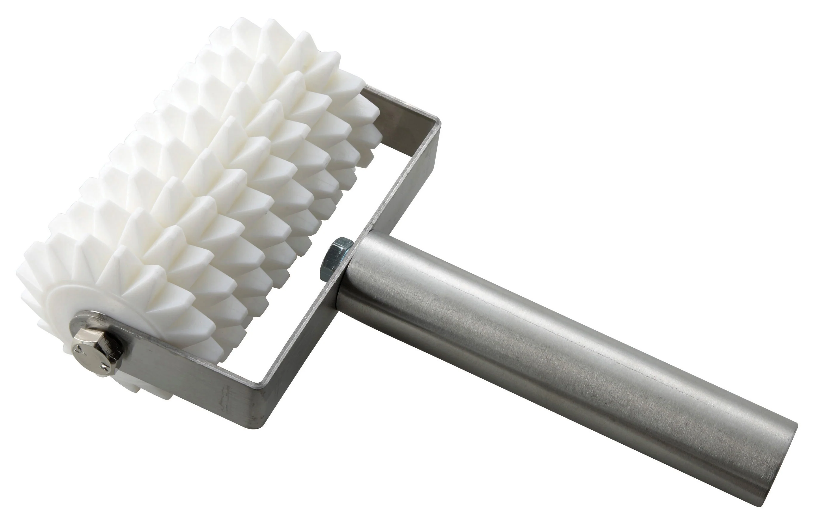 Winco RD-8 5 Inch Dough Roller Docker Manual Stainless Steel Tool - 8 Wheels - Image 2