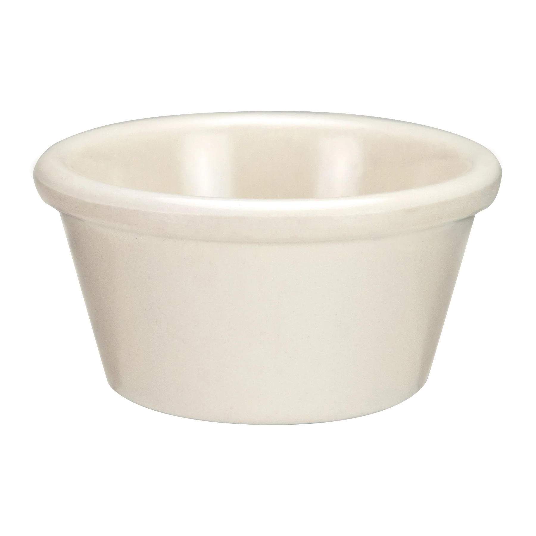 Winco RP-2B 2 Oz Ramekin Plain Dishwasher Safe Melamine Break-Resistant Bone - Image 2