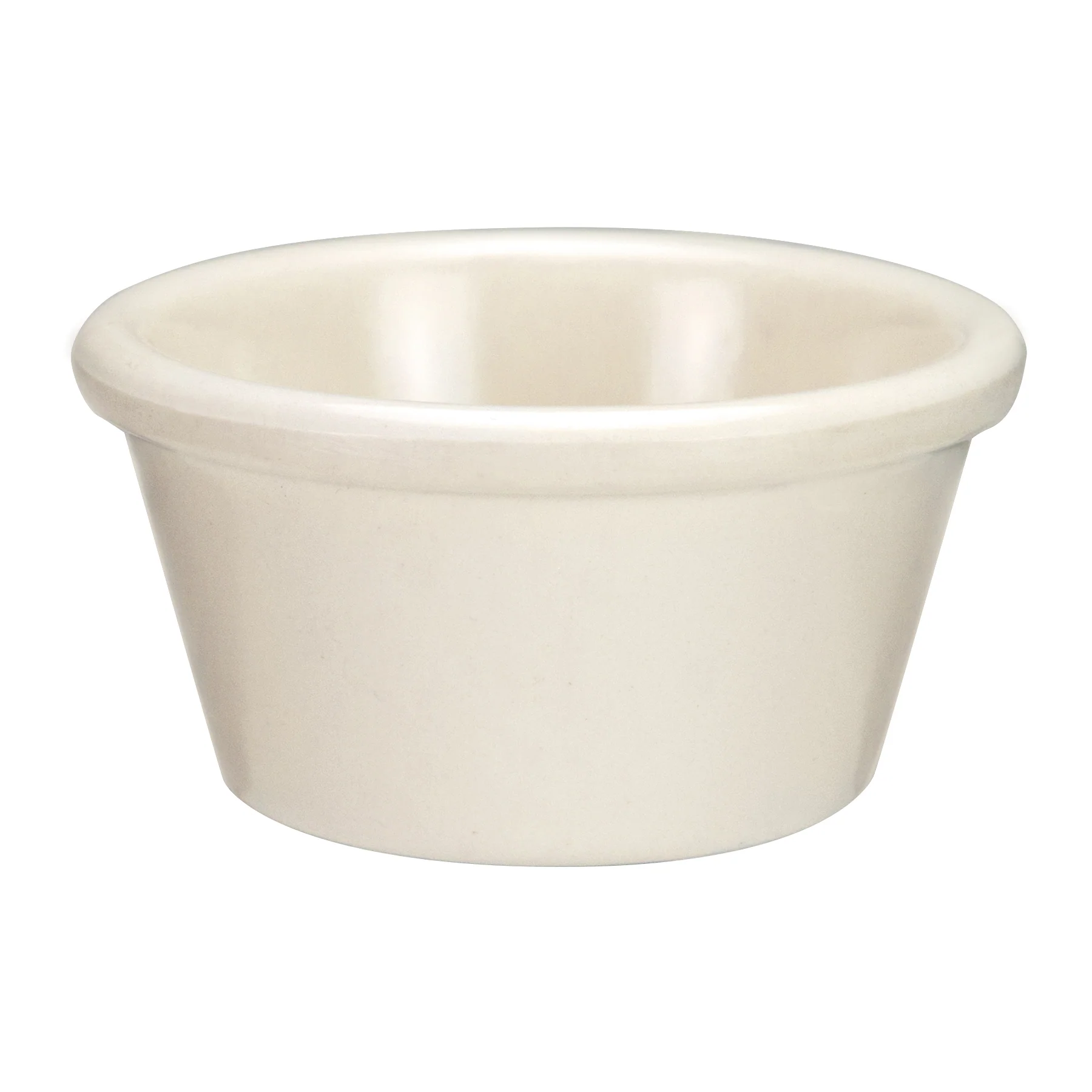 Winco RP-3B 3 Oz Ramekin Plain Melamine Dishwasher Safe Bone Color