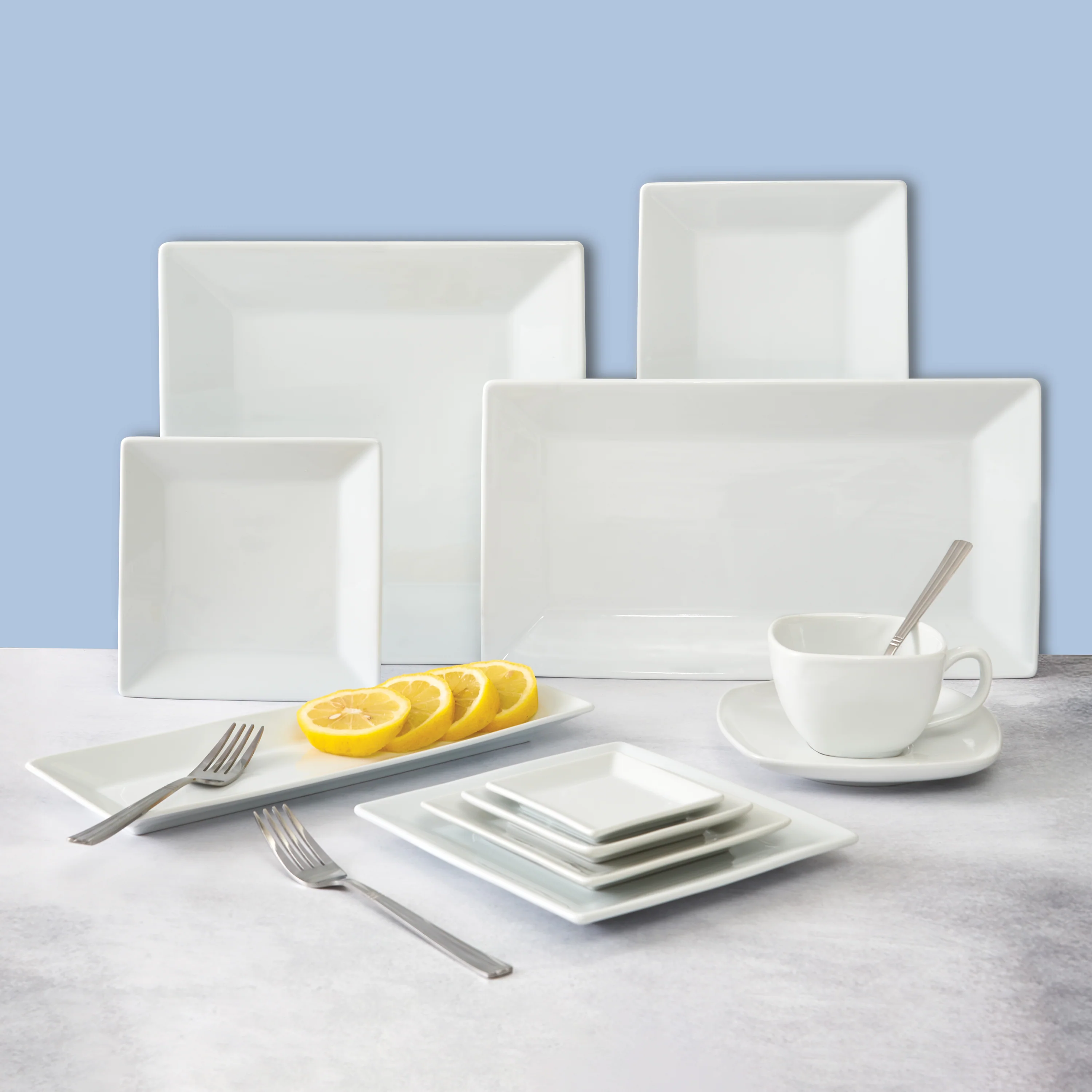 Winco RPS-10 Royalsquare Plate 10"L X 10"W X 1"H - Image 2