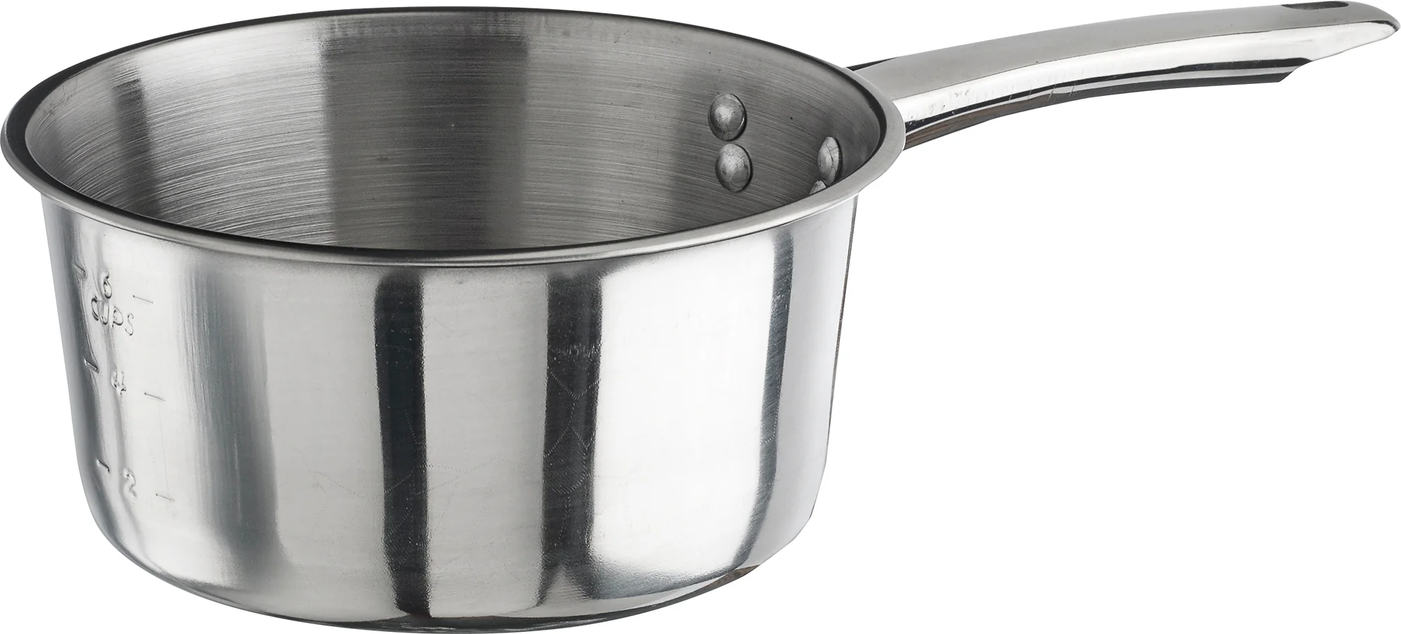 Winco SAP-1.5 1-1/2 Quart Sauce Pan Riveted Handle Stainless Steel Mirror Finish