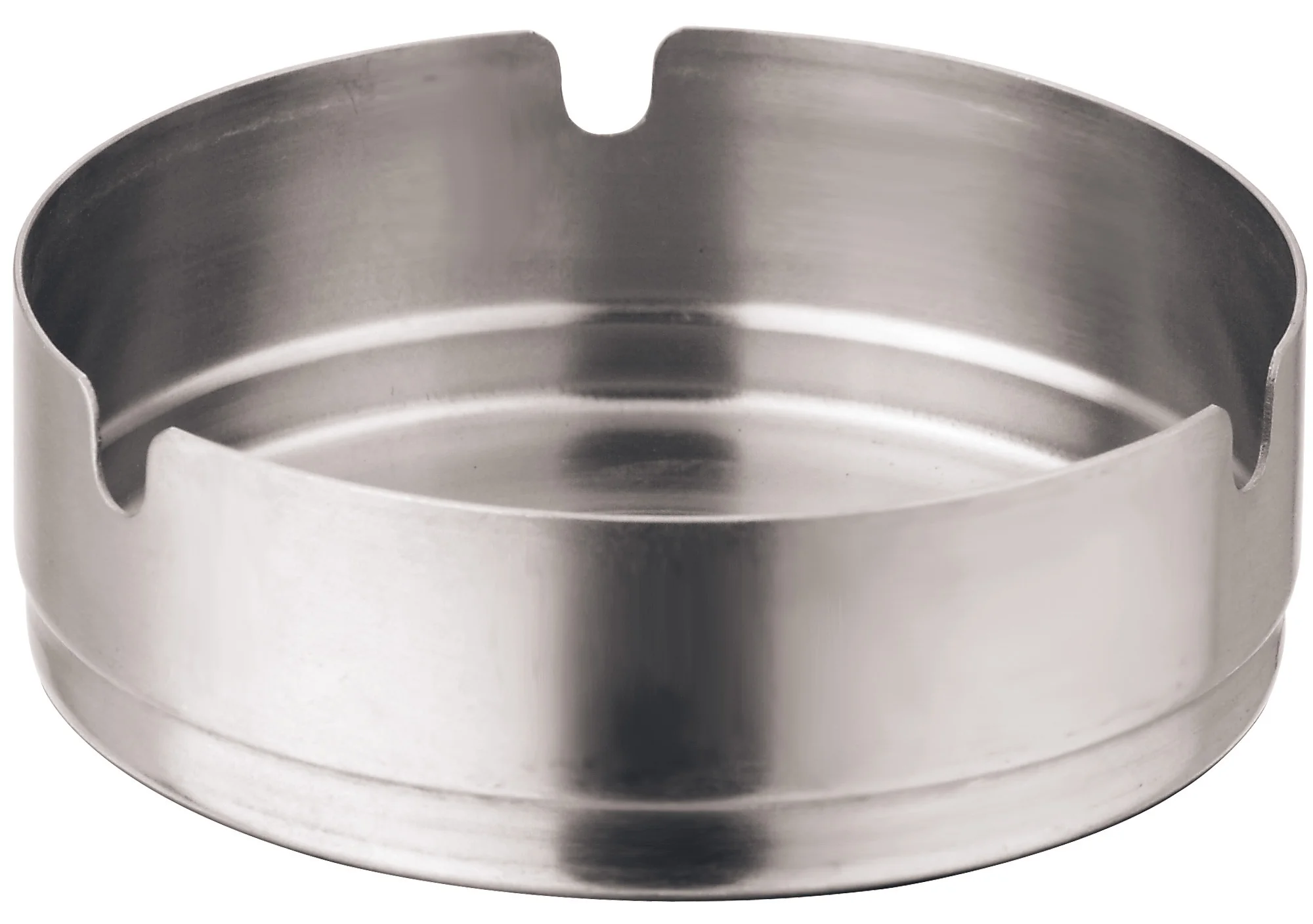 Winco SAS-4 4 Inch Dia Round Stackable Ash Tray Stainless Steel - Image 2