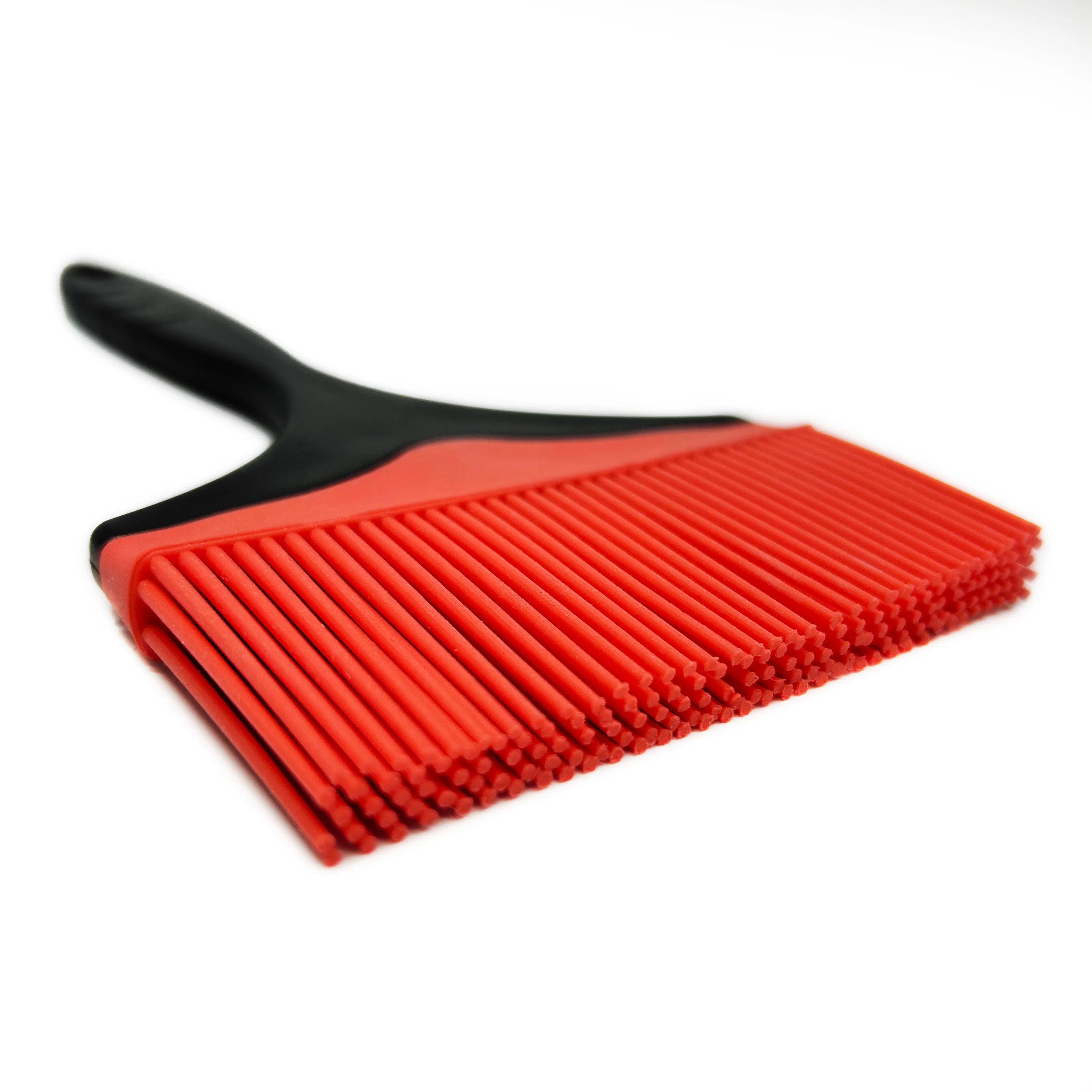 Winco SB-04P 4 Inch Silicone Brush Basting Red Plastic Handle - Image 3